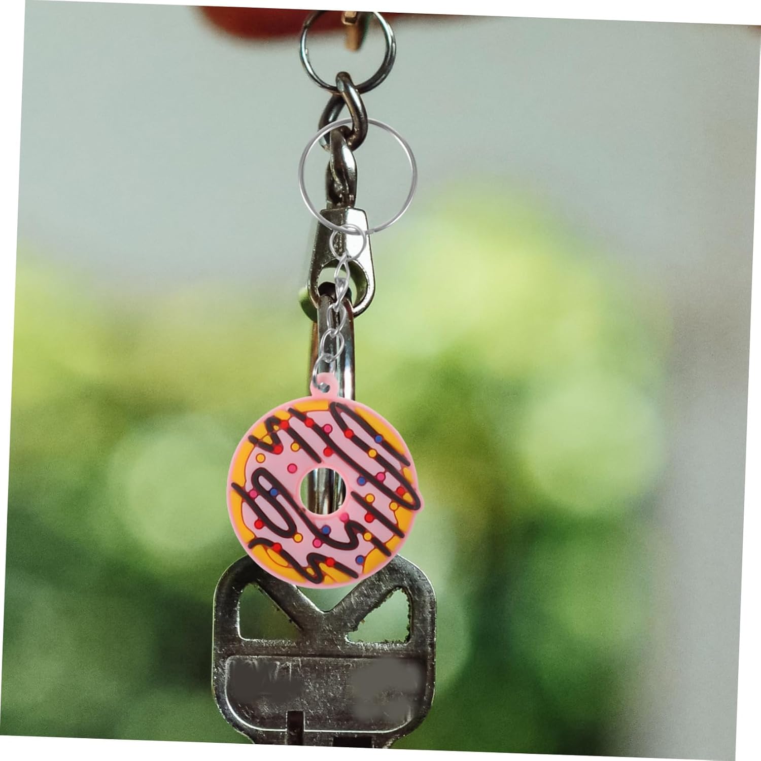 12pcs Cute PVC Donut Keychain Pack