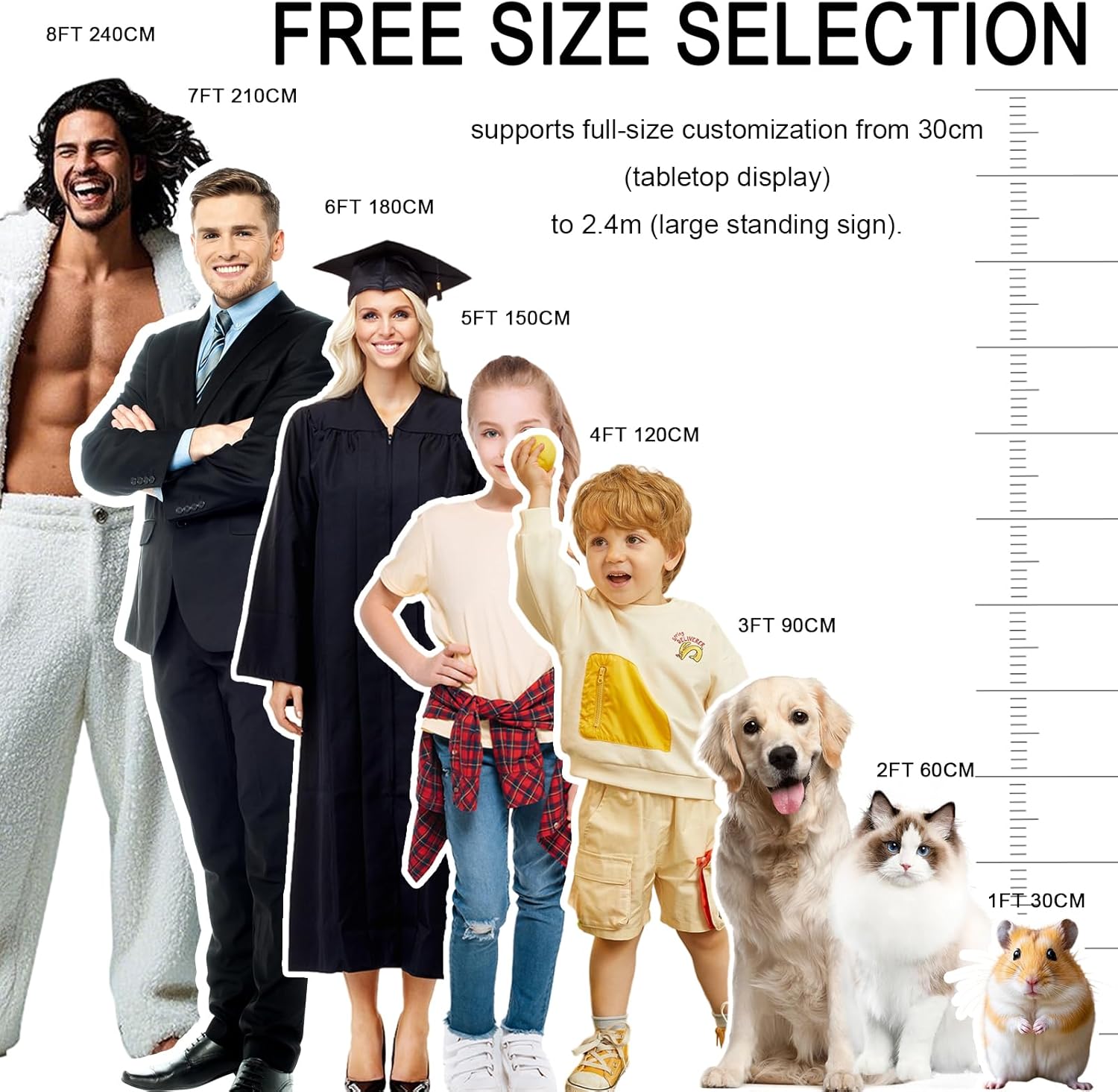 Custom Life Size Cardboard Cutout with Uploaded Photo - 6FT