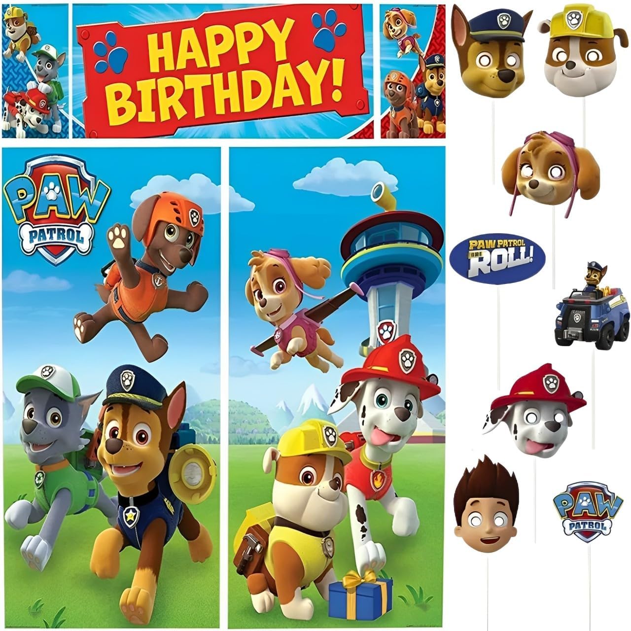 Multicolor Paw Patrol Scene Setters Pack of 17