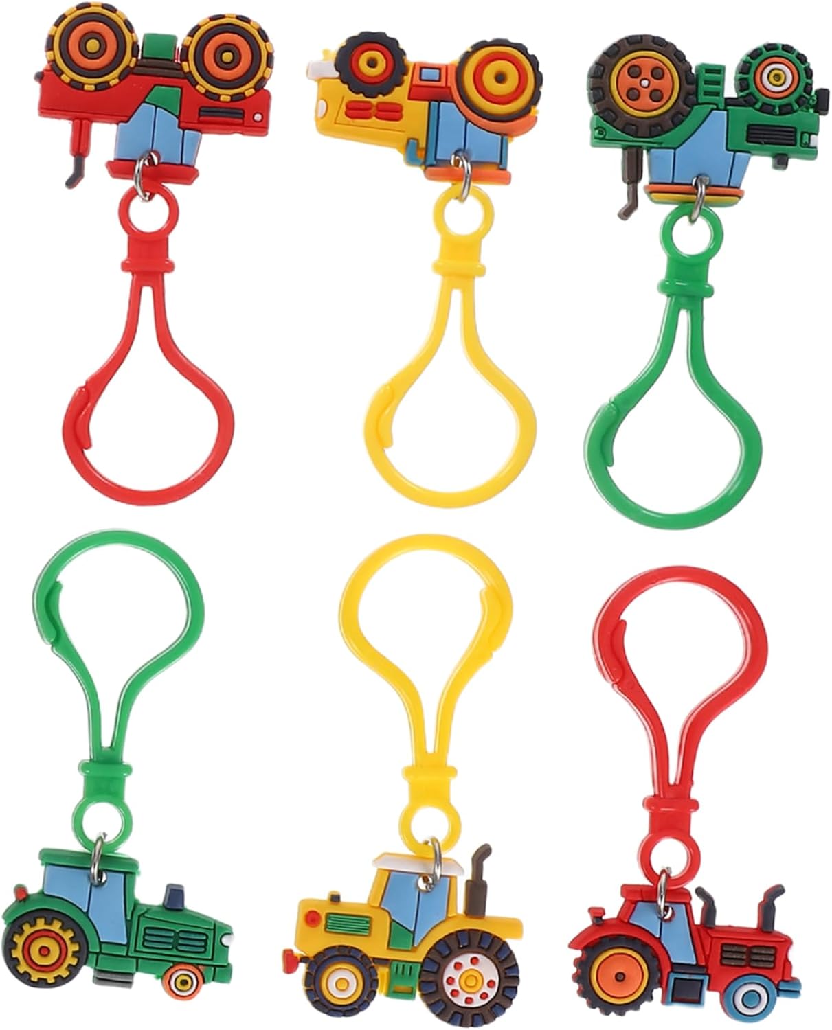 BESPORTBLE 6pcs Farm Tractor Keychains for Boys Girls
