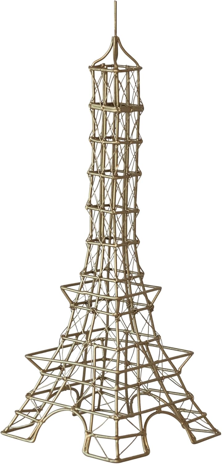 Creative Co Op Decorative Wire Eiffel Tower Antique Brass