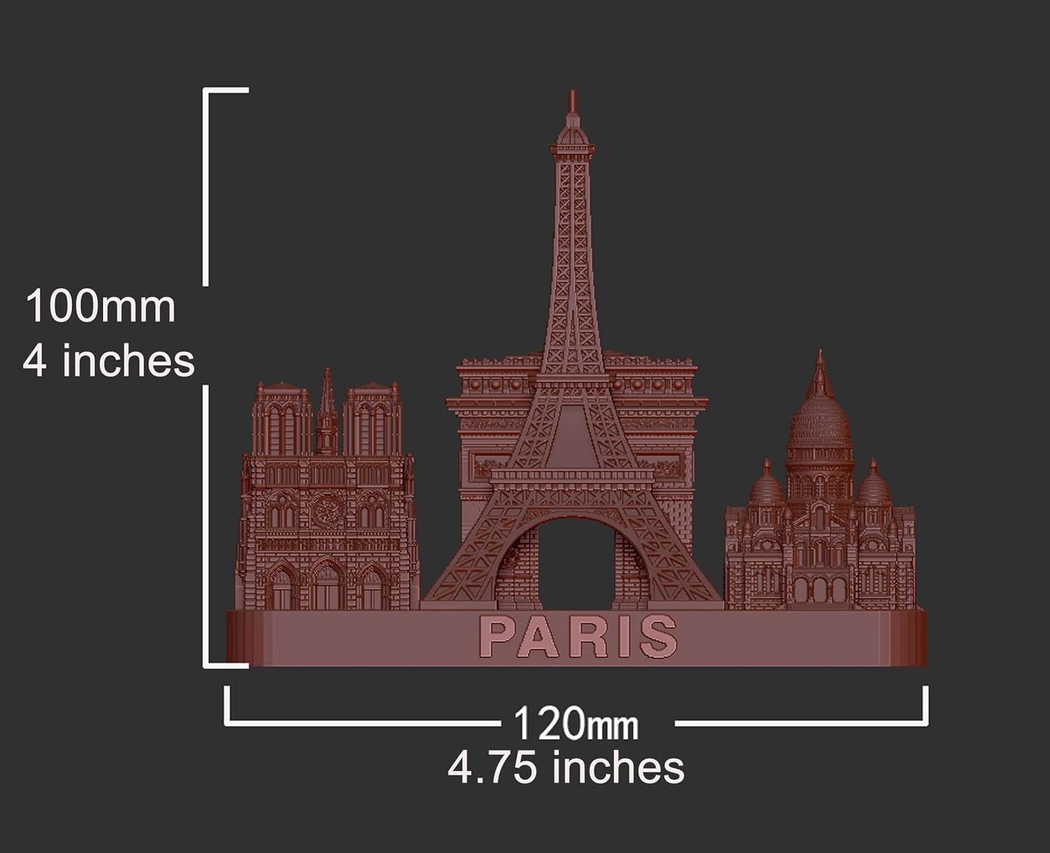 Pittsburgh 3D City Famous Building Model Statue Silver 4 Inch