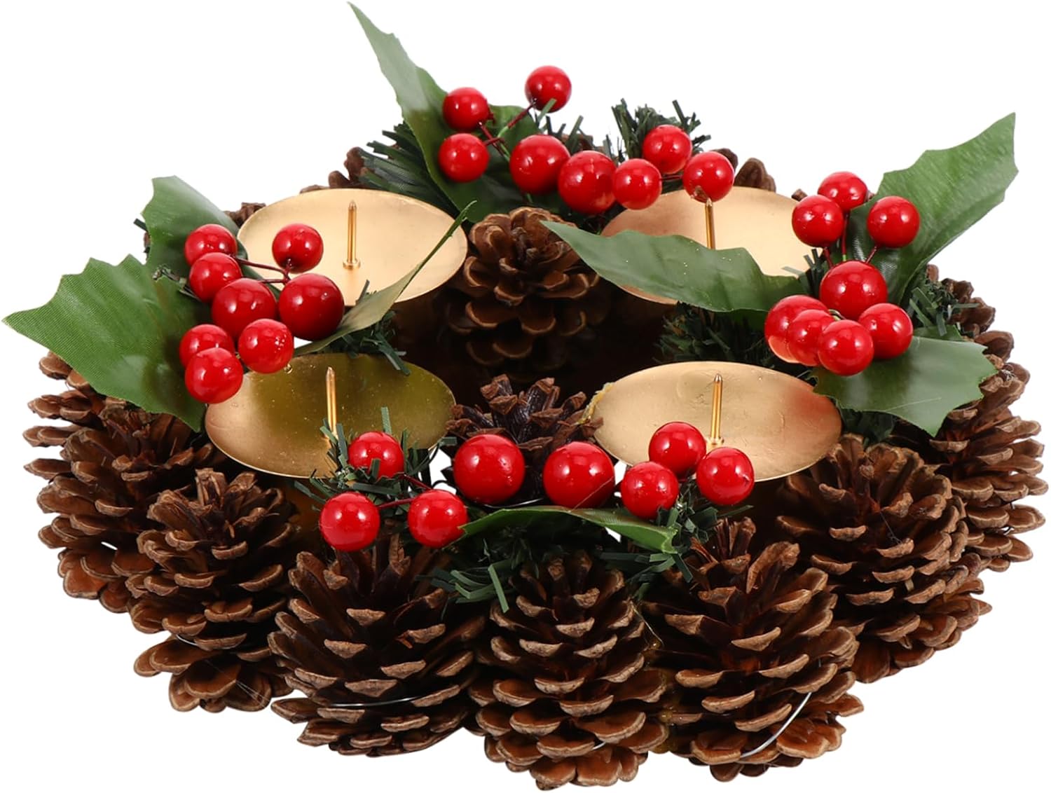 MUCKLILY Christmas Candle Wreath Holder