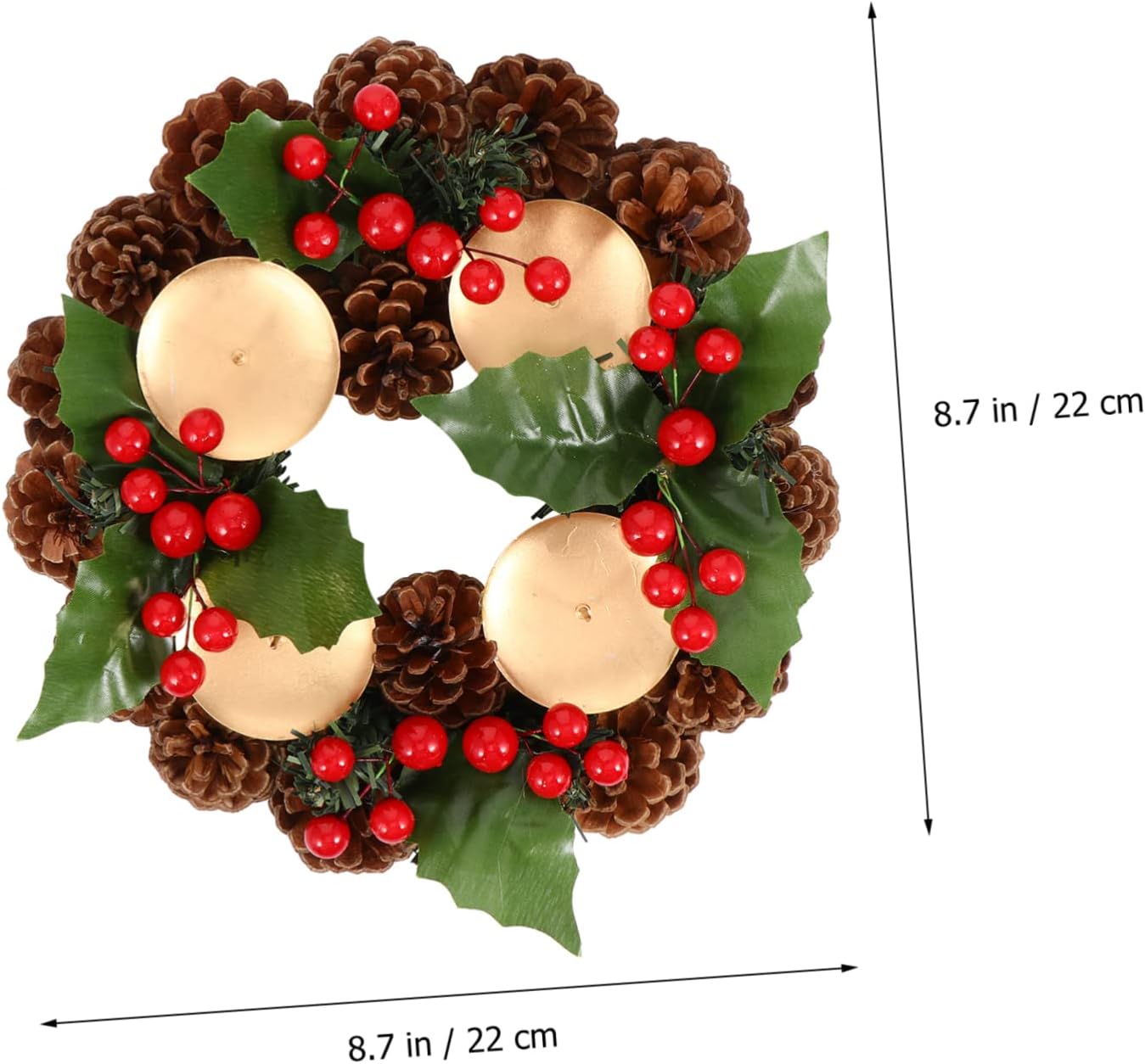 MUCKLILY Christmas Candle Wreath Holder