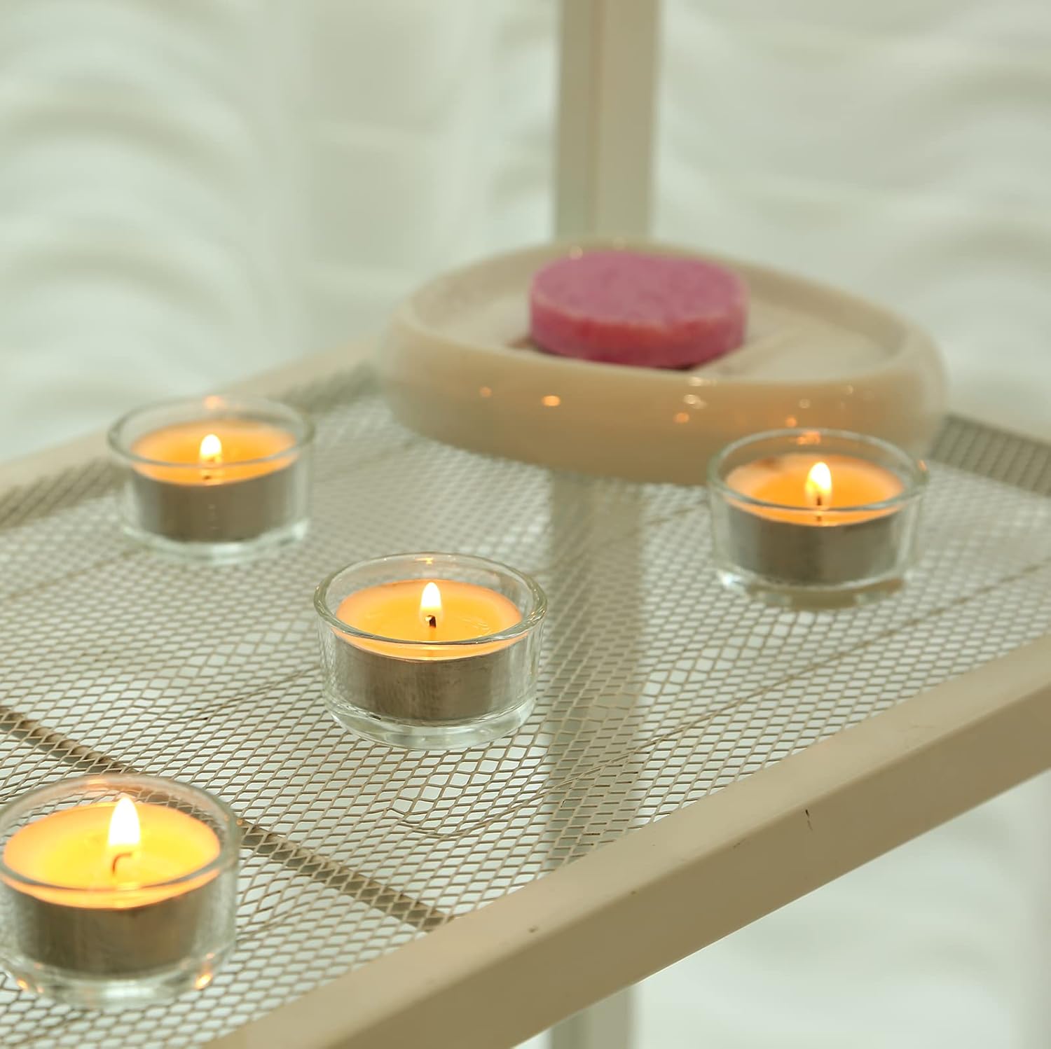 GOLDEAL 30 PCS Clear Glass Tea Light Holders