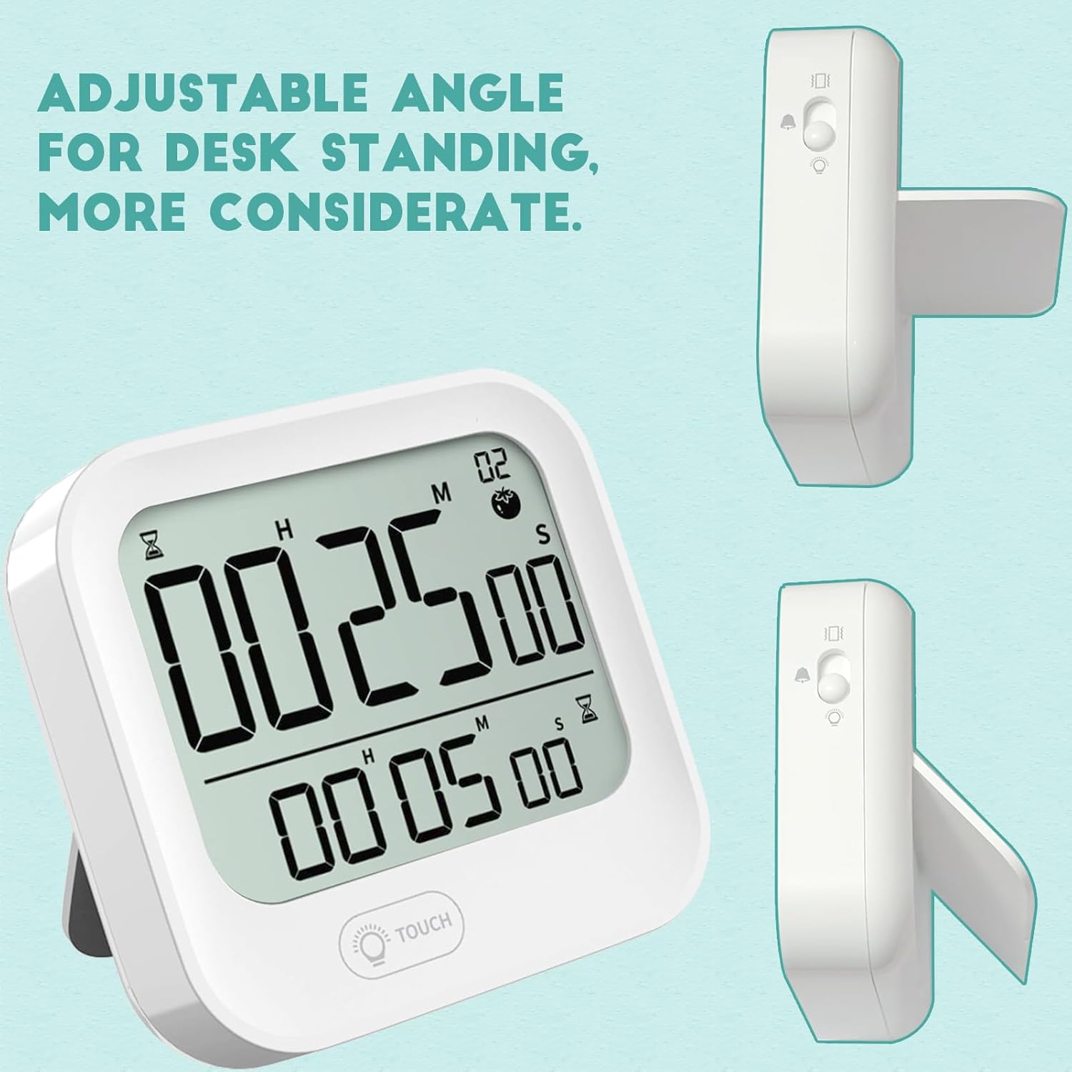 Small Vibrating Alarm Clock with Pomodoro Timer