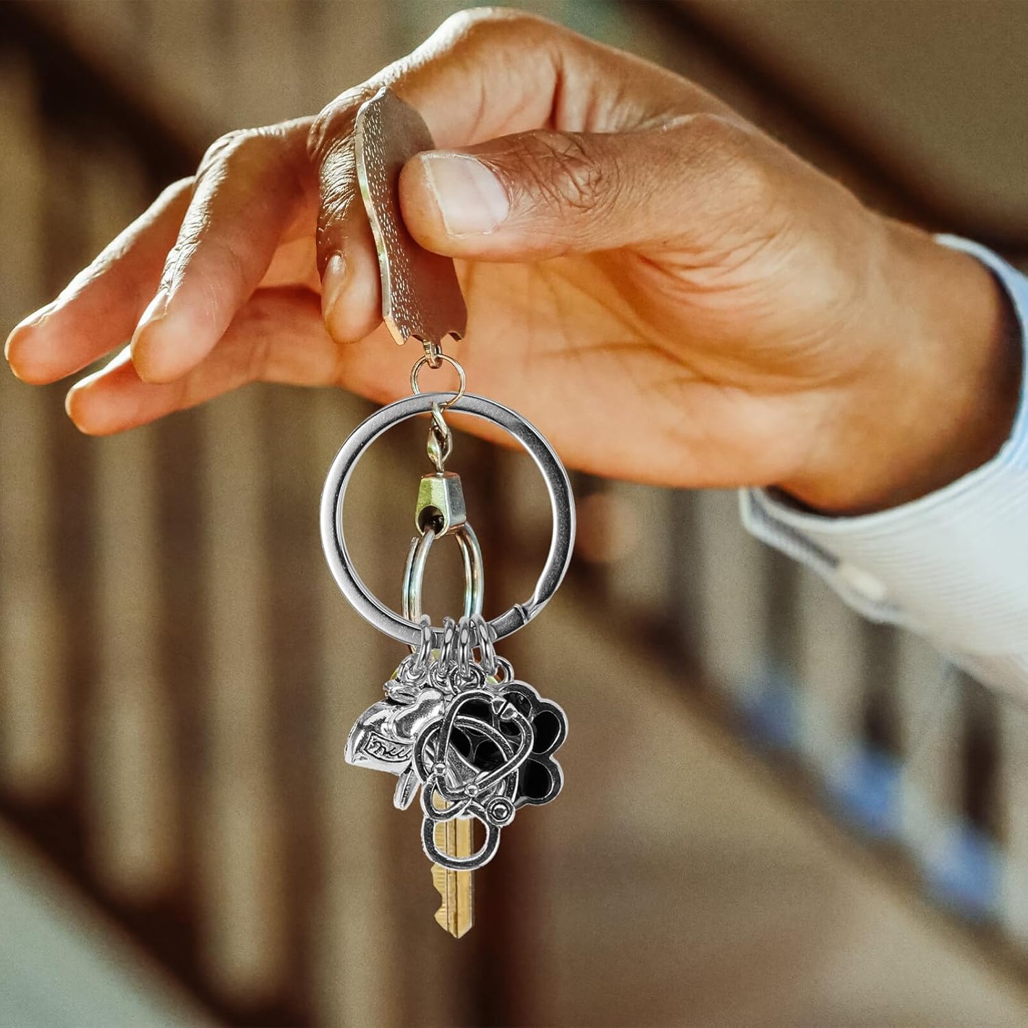 Adorable Dog Paw Keychain Charm for Keys Bags Backpacks