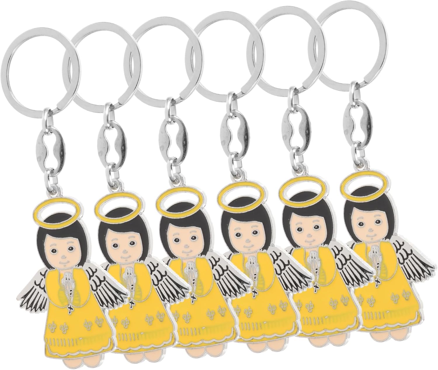 Zerodeko 6pcs Angel Keychain Pendant Keychains for Women