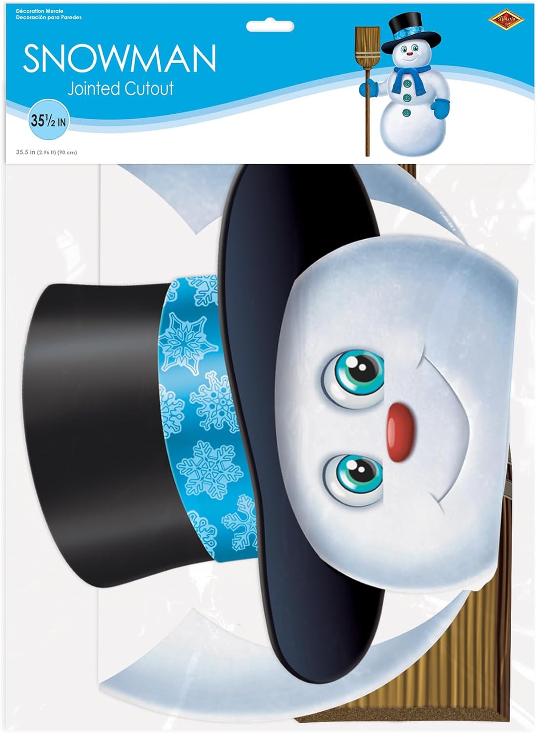 Beistle White Jointed Snowman Cutout 355 Inches