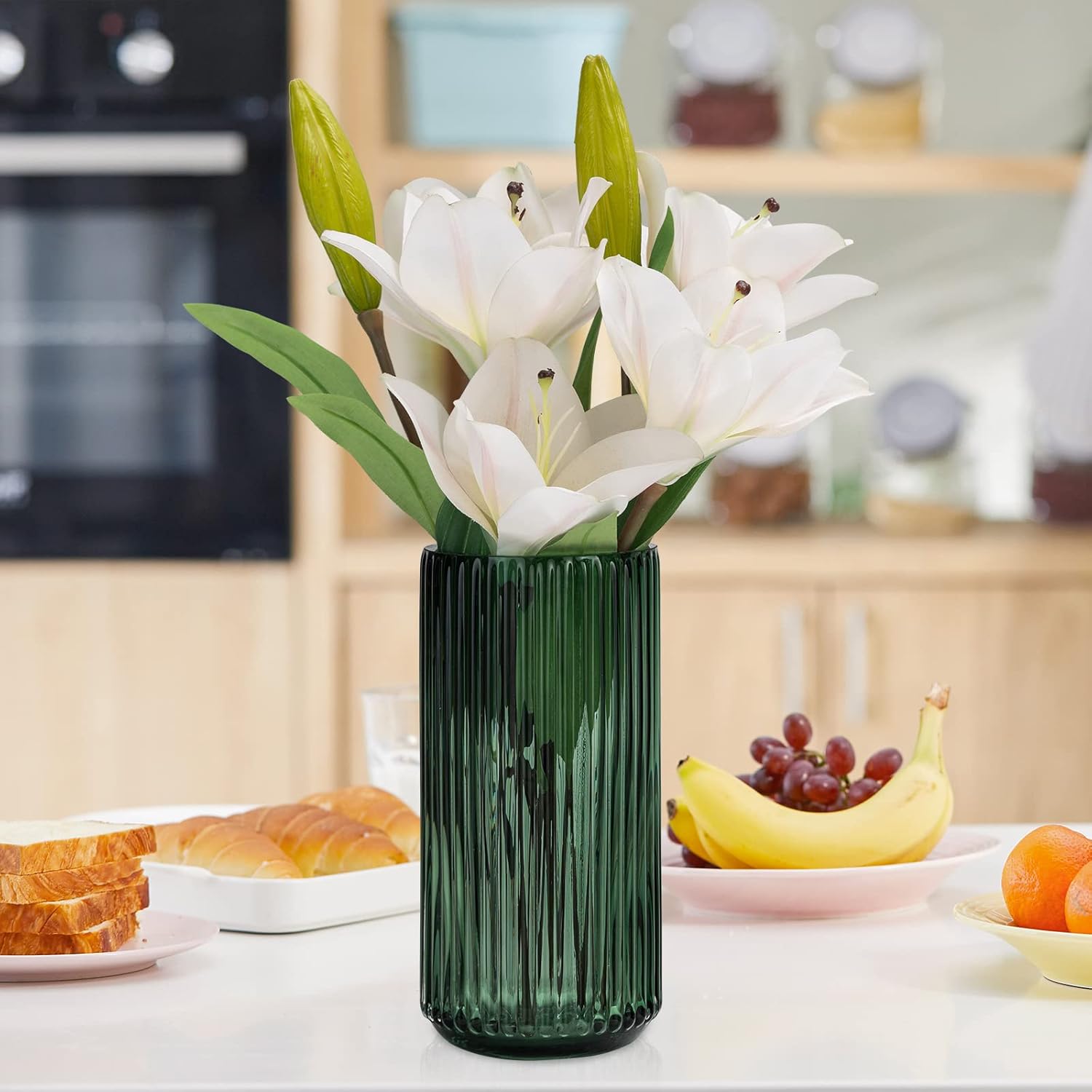 TIMEFOTO 75 Inch Thickened Glass Flower Vase