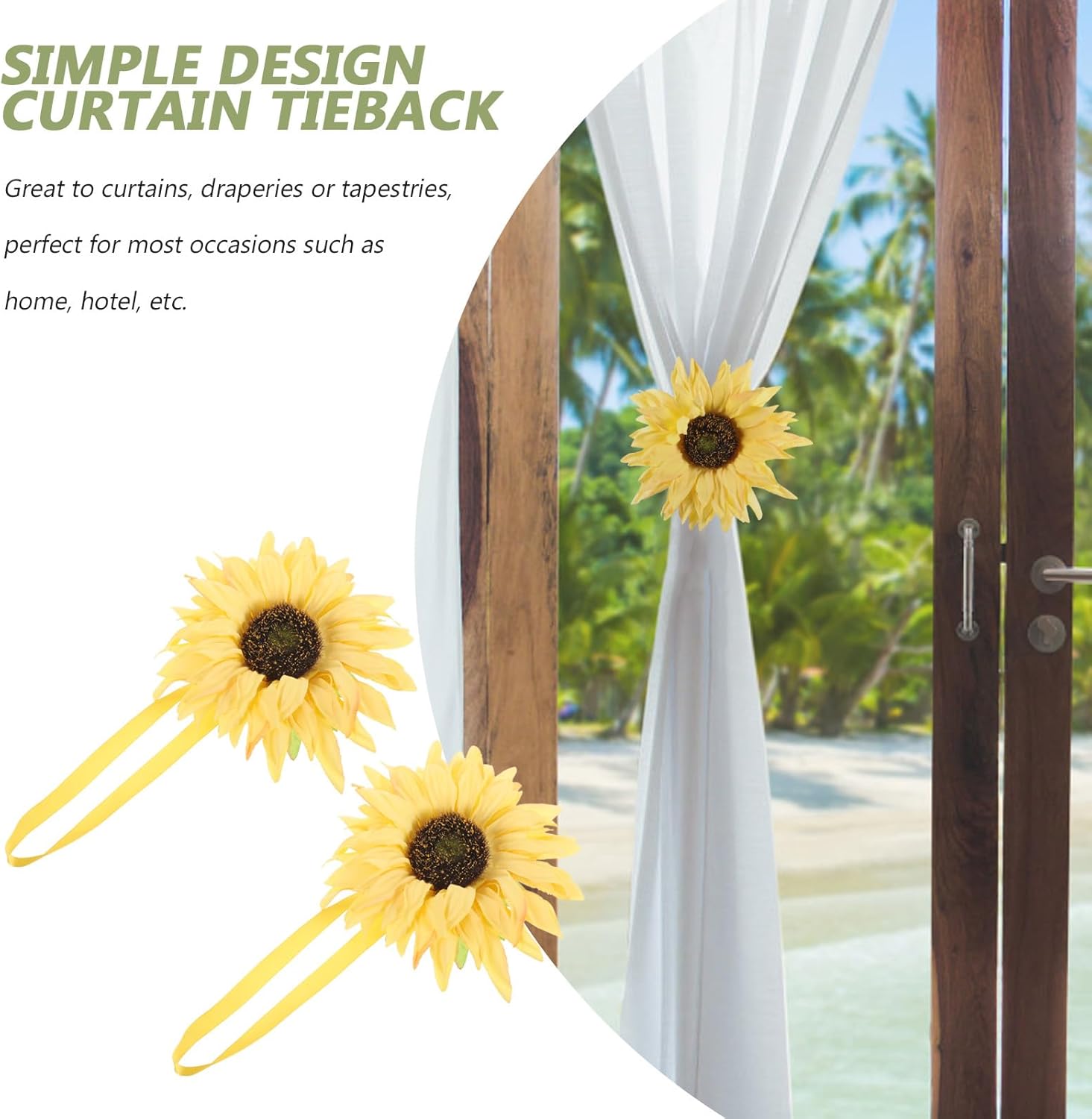 Sunflower Curtain Holdbacks for Summer Windows