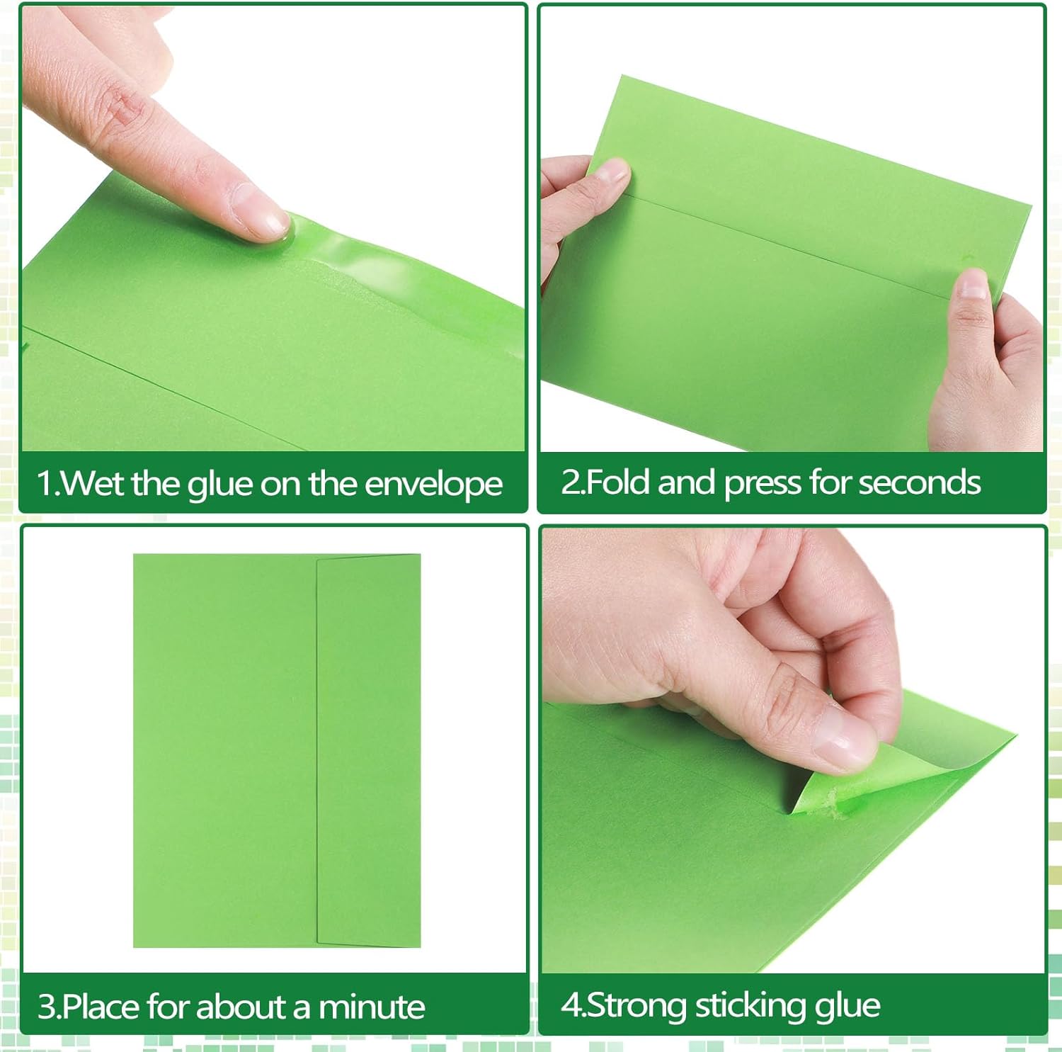 25 Piece Pixel Game Birthday Invitations with Green Envelopes
