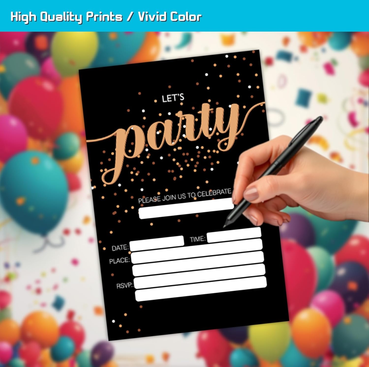 Lets Party Birthday Invitations for Kids Teens and Adults