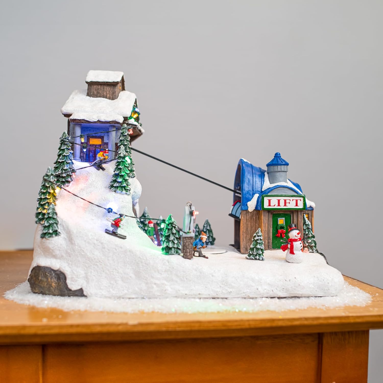 Animated Christmas Village with LED Lights and Music
