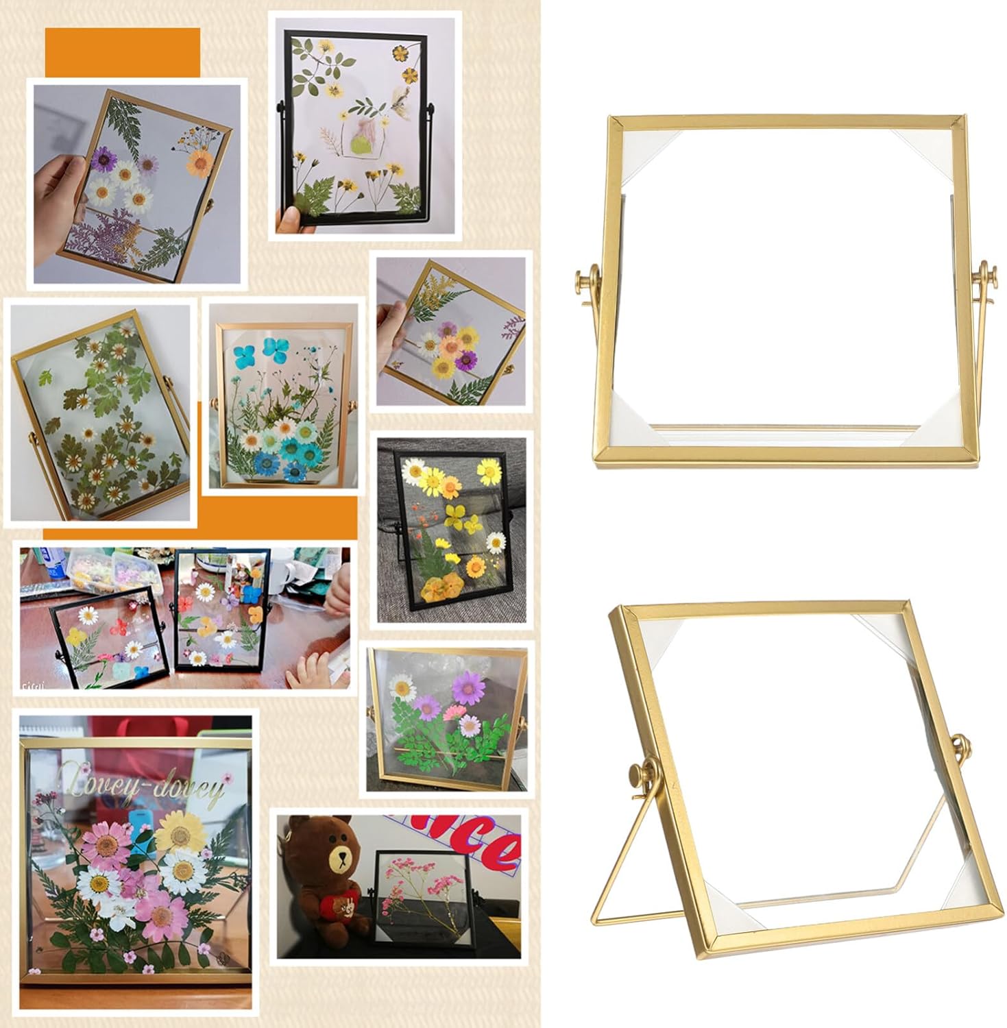 VOSAREA Dried Flower Display Frame for Home Decor