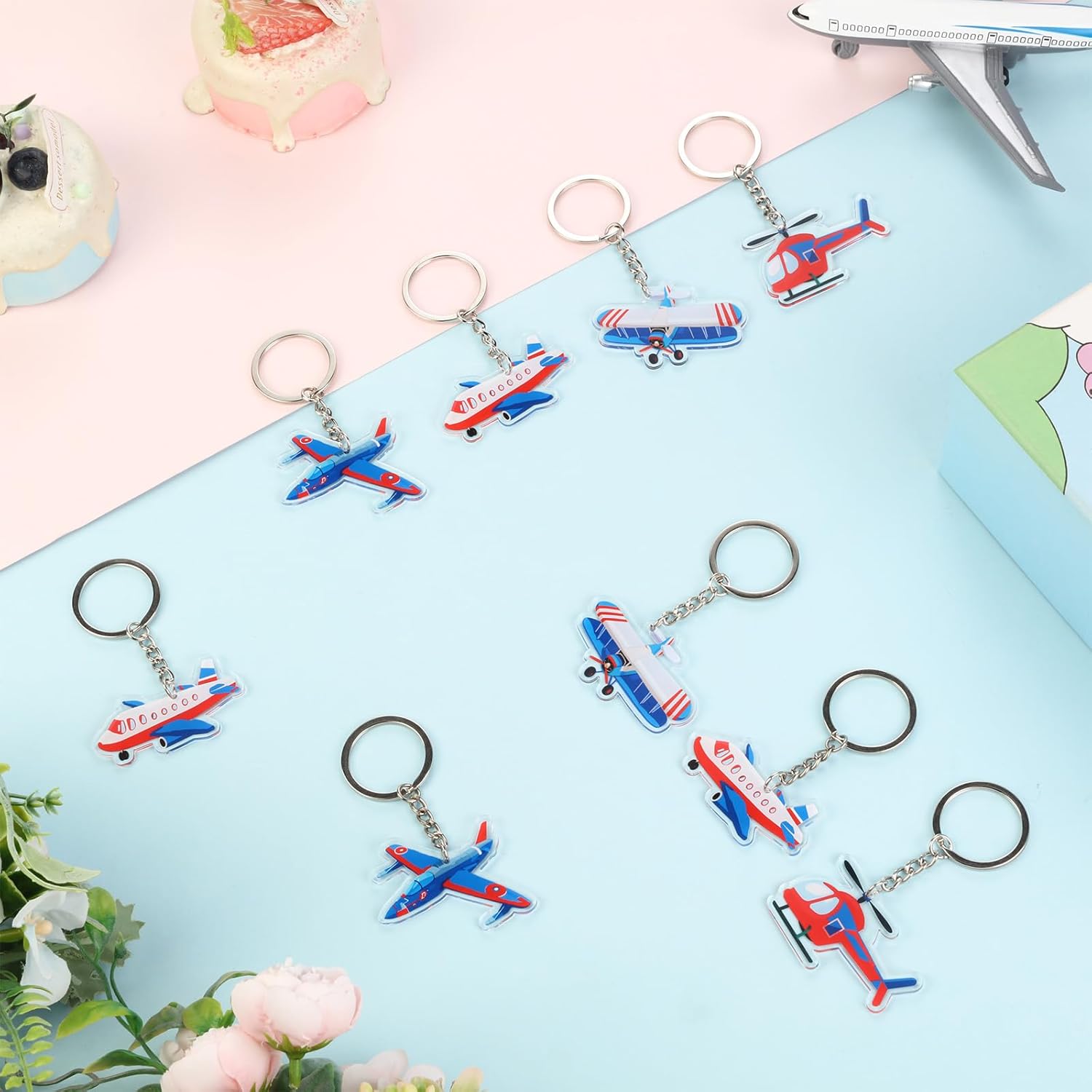 Serencatcher Airplane Keychain Set 12pcs