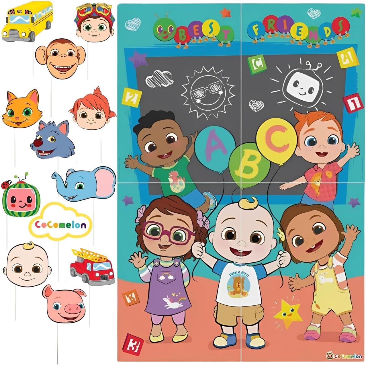 Amscan Cocomelon Photo Props Scene Setters 16 Pcs