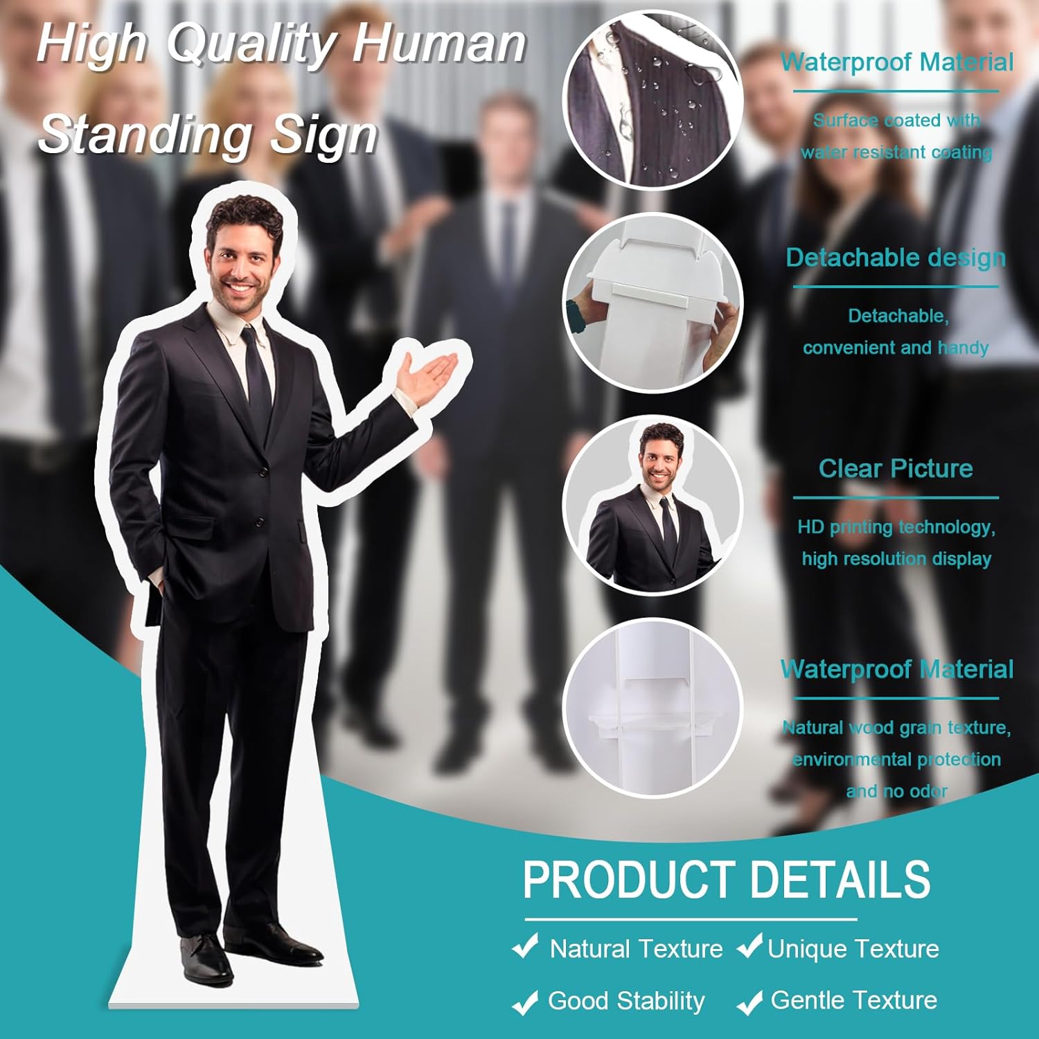 Custom Life Size Cardboard Cutout with Uploaded Photo - 6FT