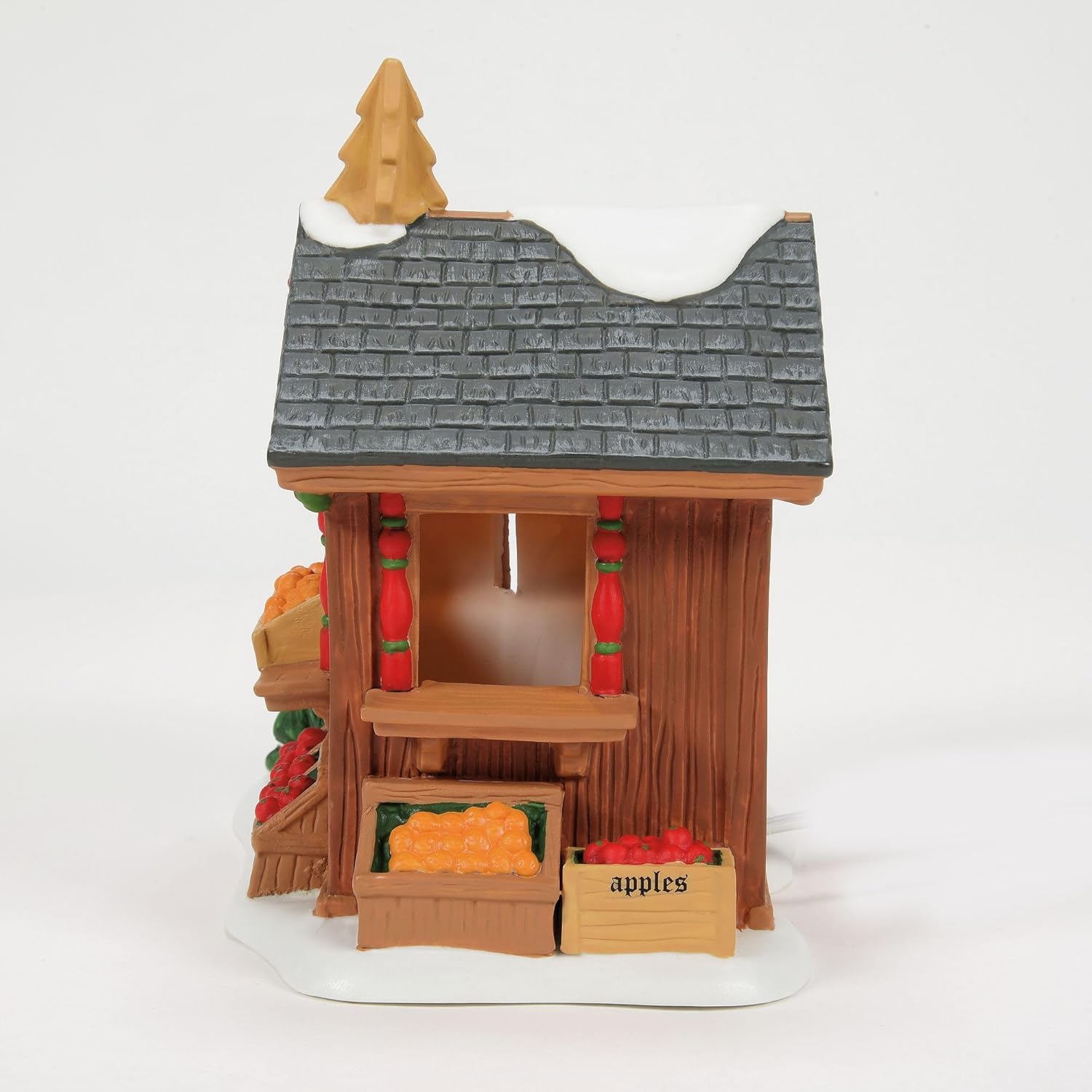 Department 56 Dickens Village Market Fruit Stand Light Building