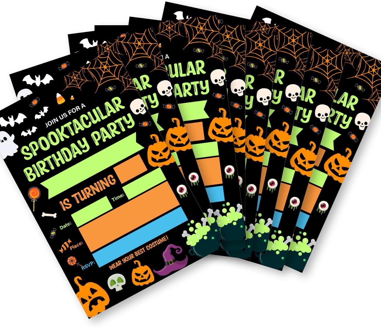 Spooky Halloween Party Invitations with Envelopes Set of 20