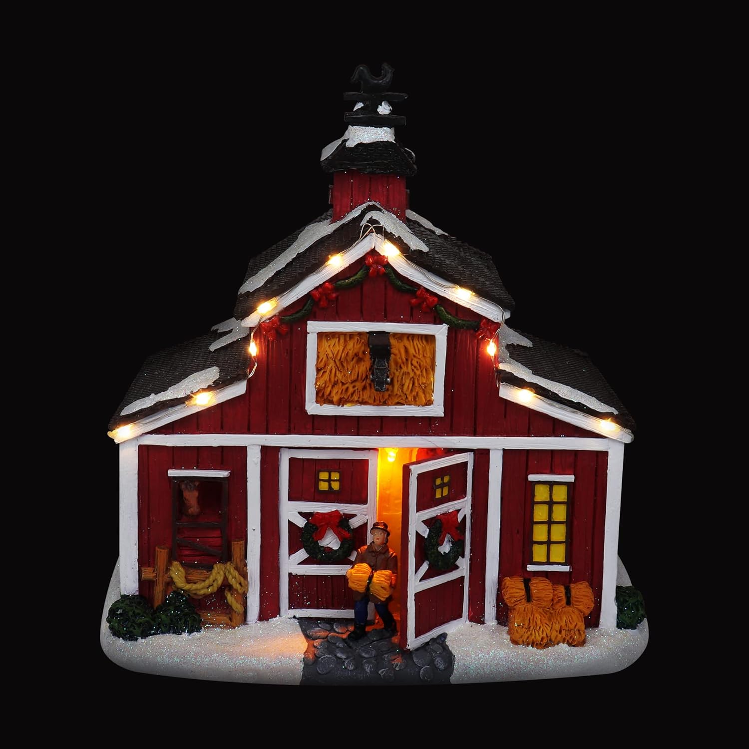 Christmas Village Farm Country Barn Collectible