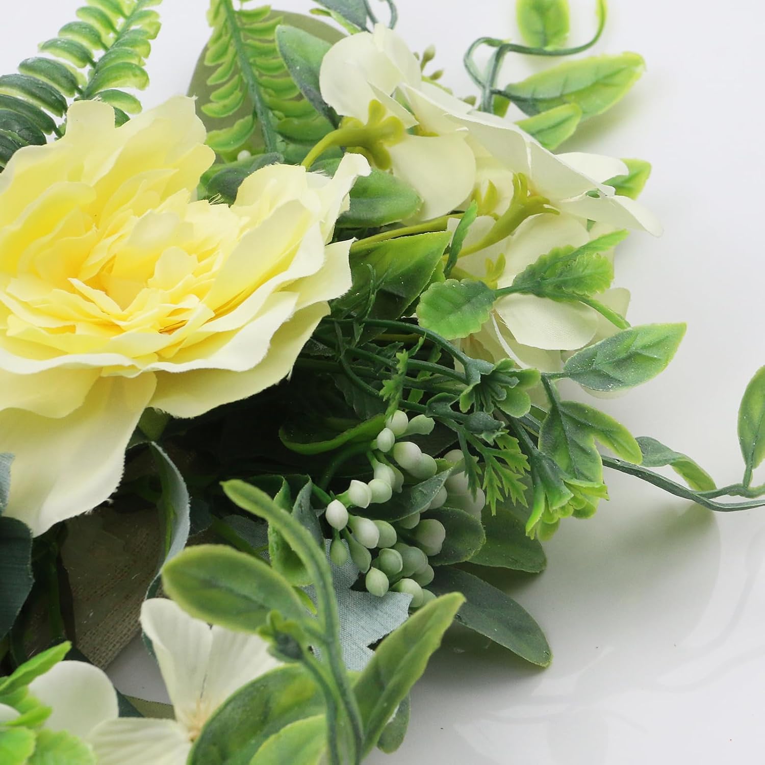 2 Pack Artificial Flower Curtain Tiebacks Rose Design Yellow