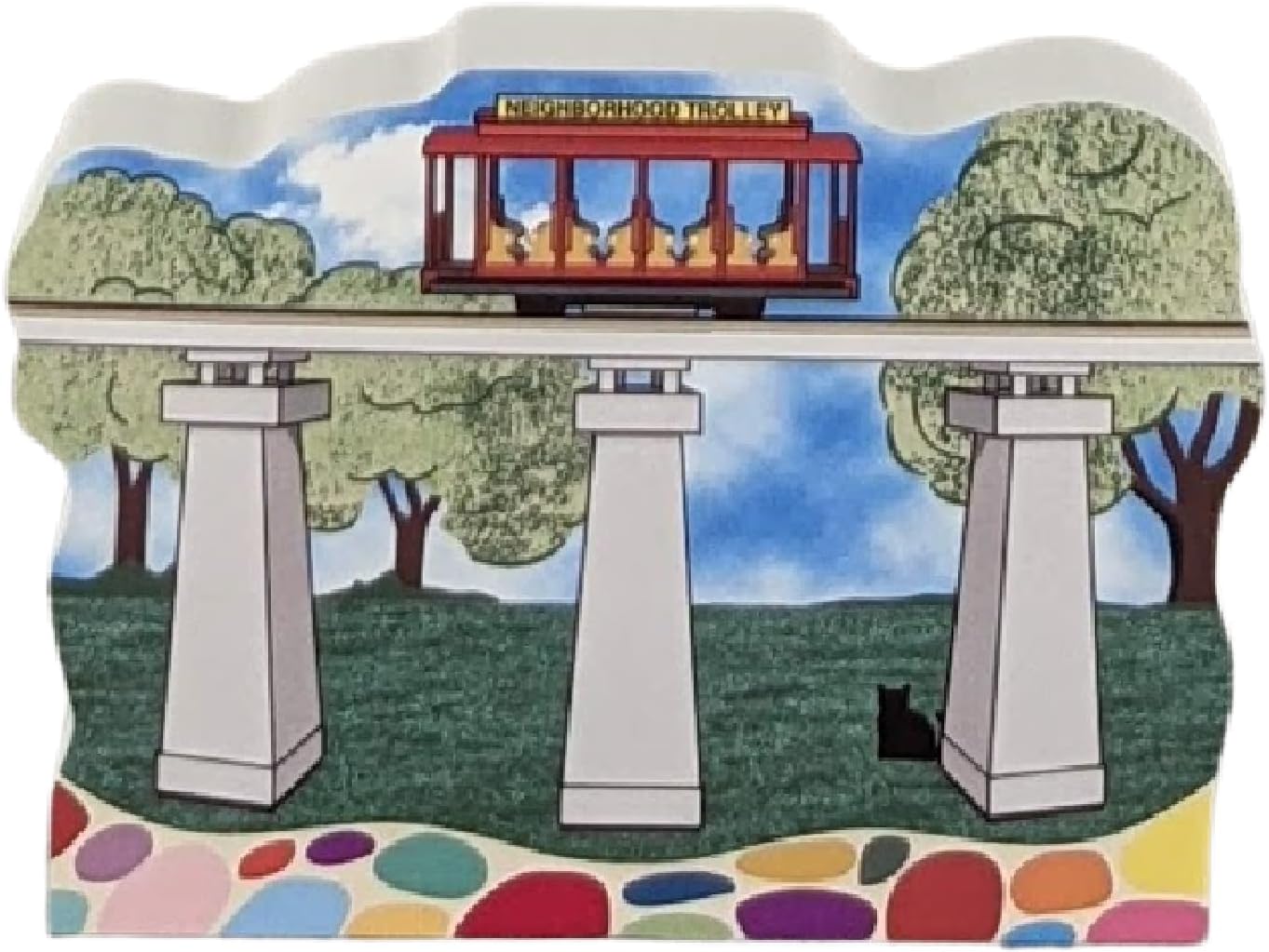 Cats Meow Village Mister Rogers Trolley Collectible