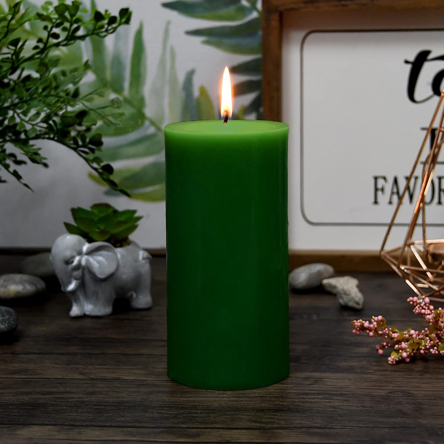 Zest Candle 6 Inch Hunter Green Pillar Candle