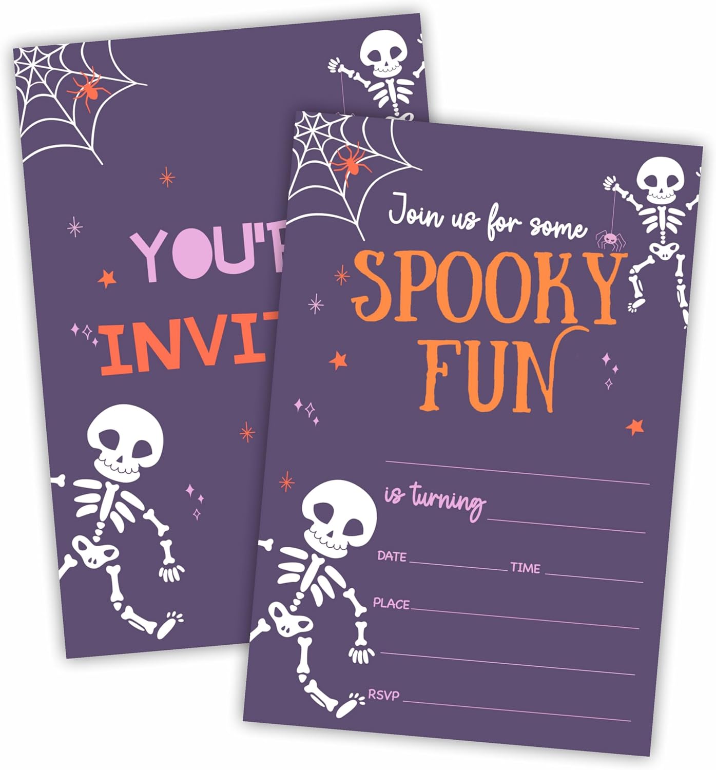 Halloween Party Invitations Set of 25 With Envelopes
