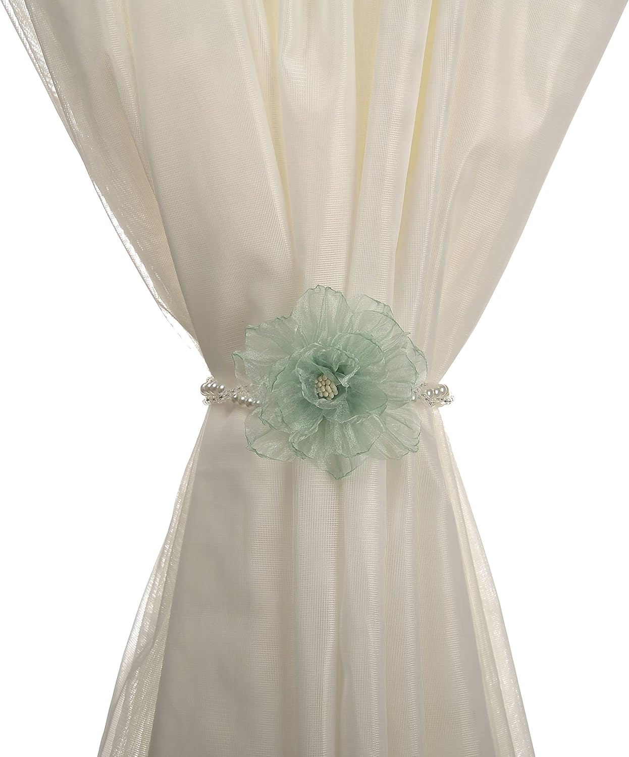 Elegant Pearl Beaded Magnetic Curtain Tiebacks 1 Pair