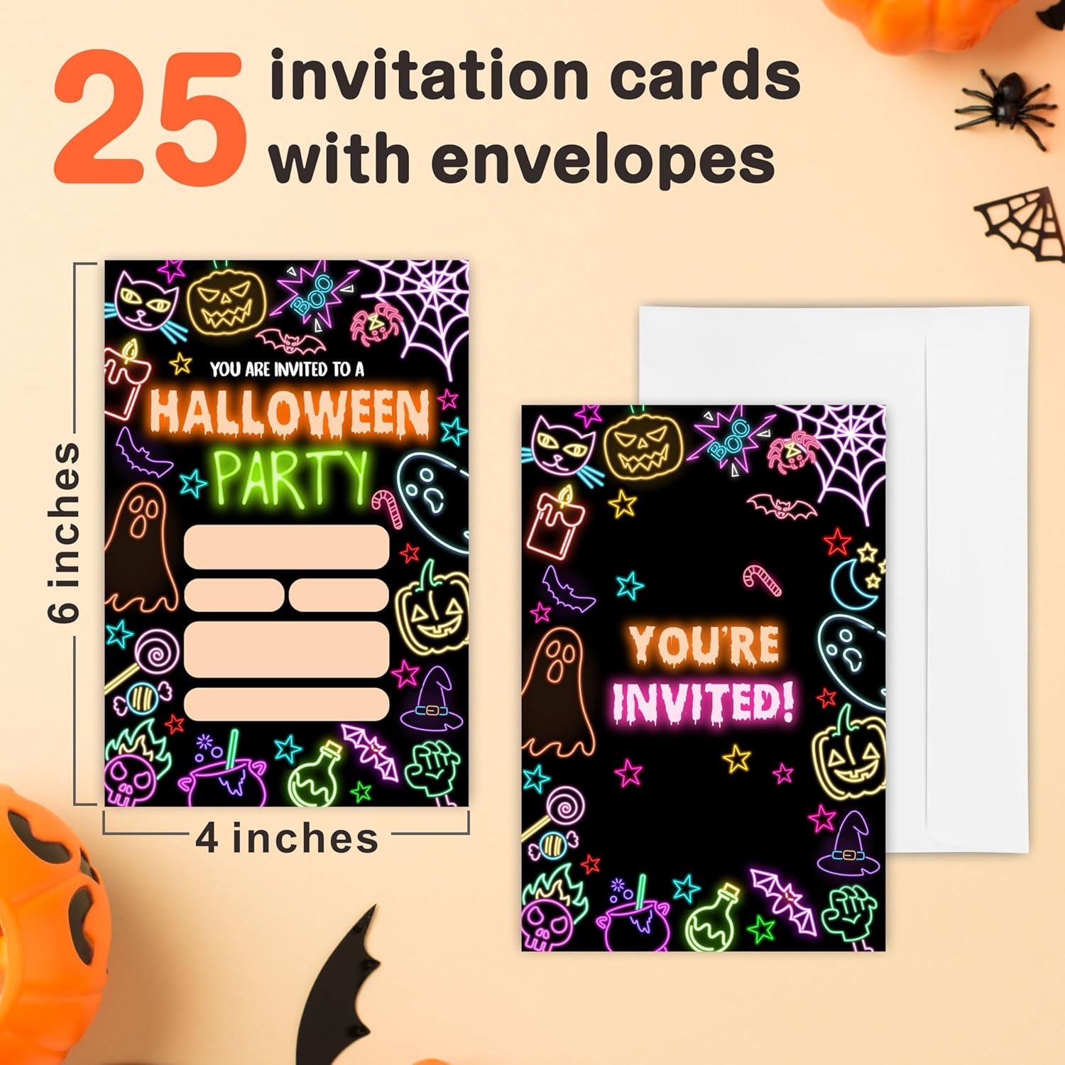 Halloween Party Invitations Set of 25 with Envelopes 1