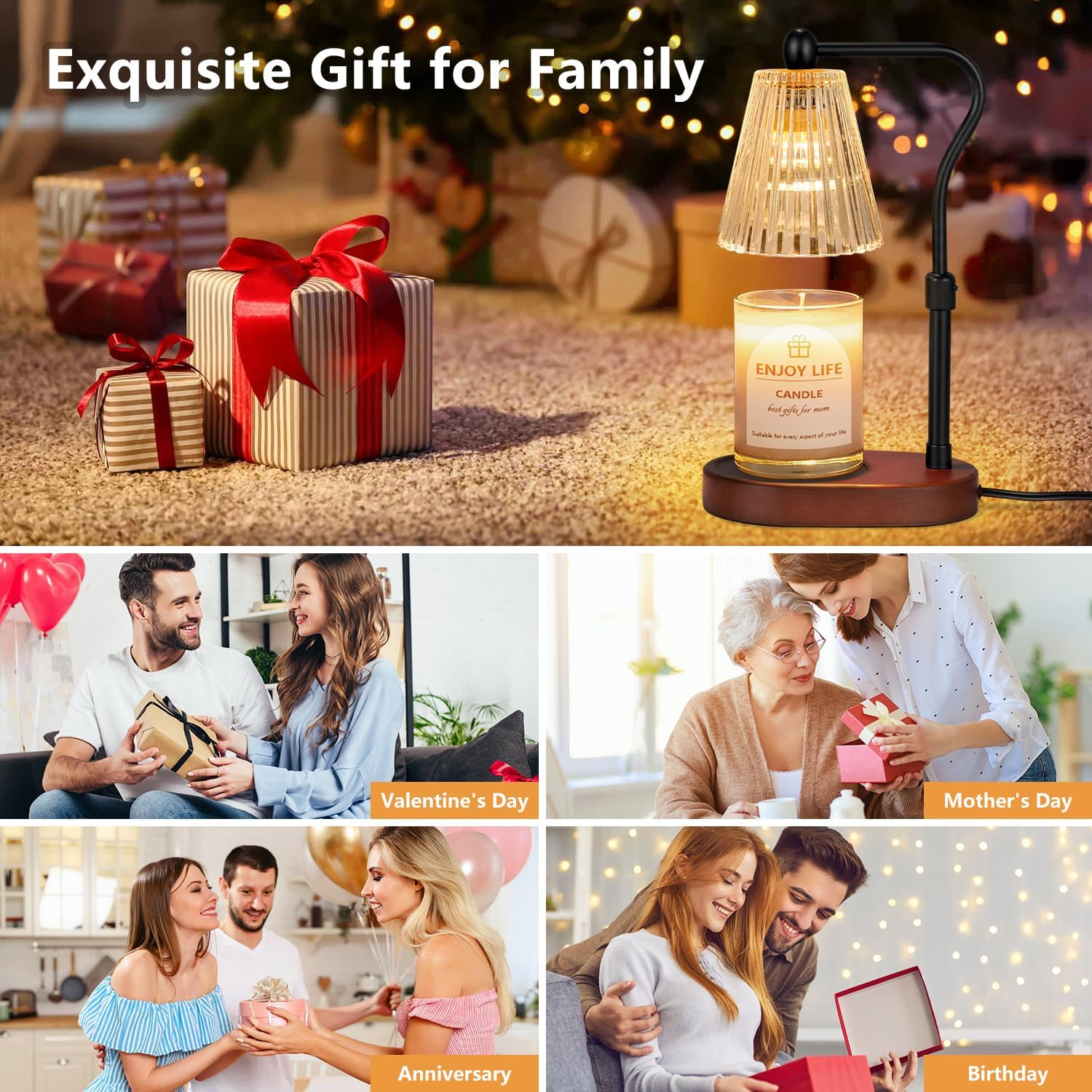 Electric Candle Warmer Lamp with Timer and Dimmer