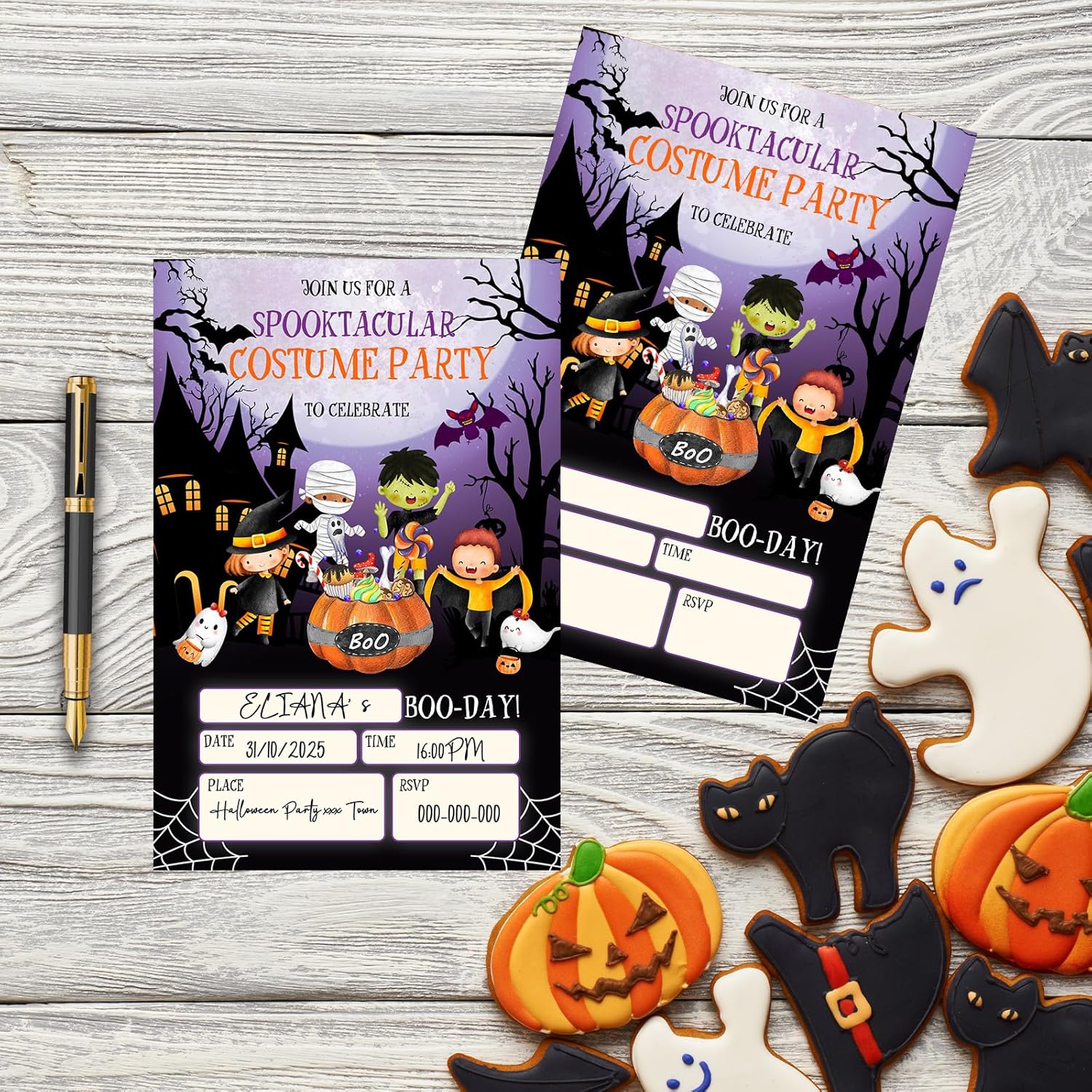 Halloween Party Invitations Cards with Envelopes