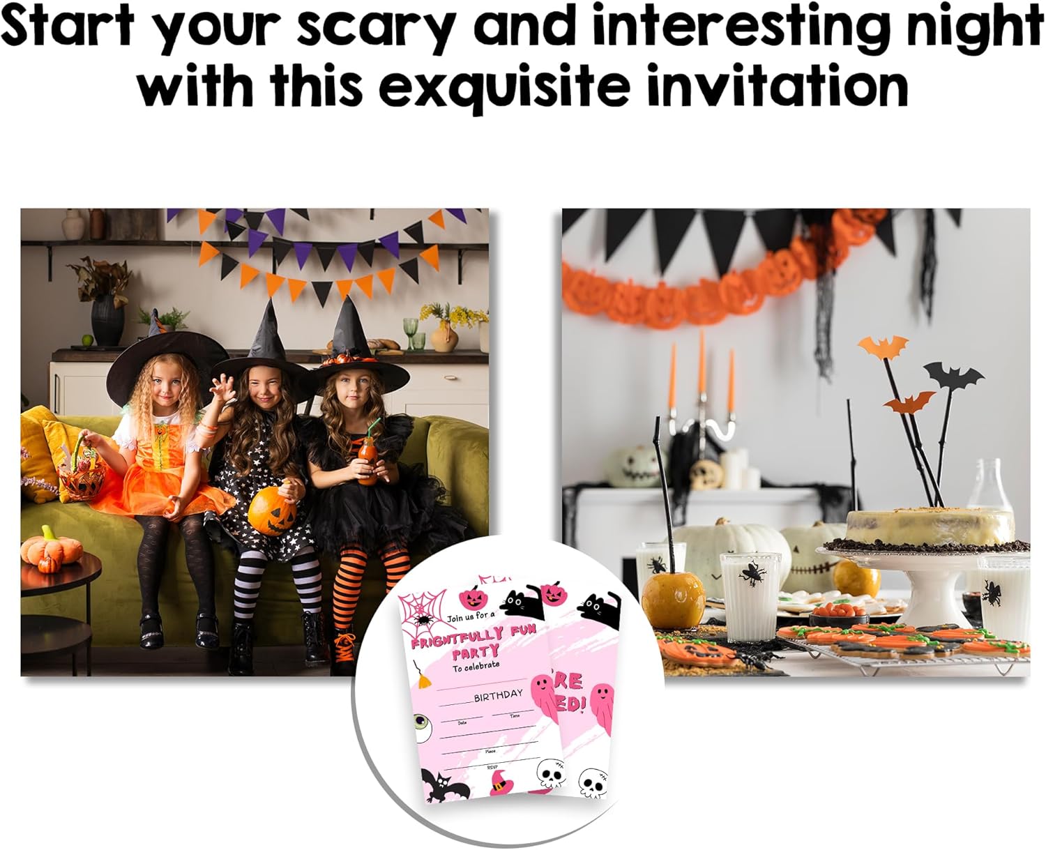 Cudwid Halloween Party Invitations 20 Fill In