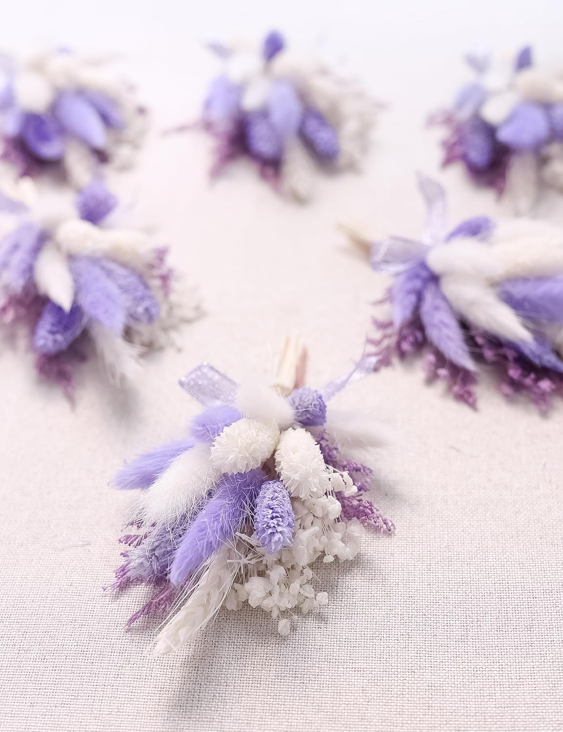 Purple Mini Dried Flower Bouquet Pack of 6