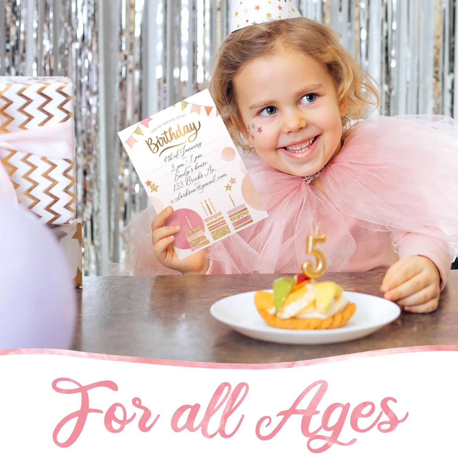 30 Pack Birthday Invitations with Envelopes