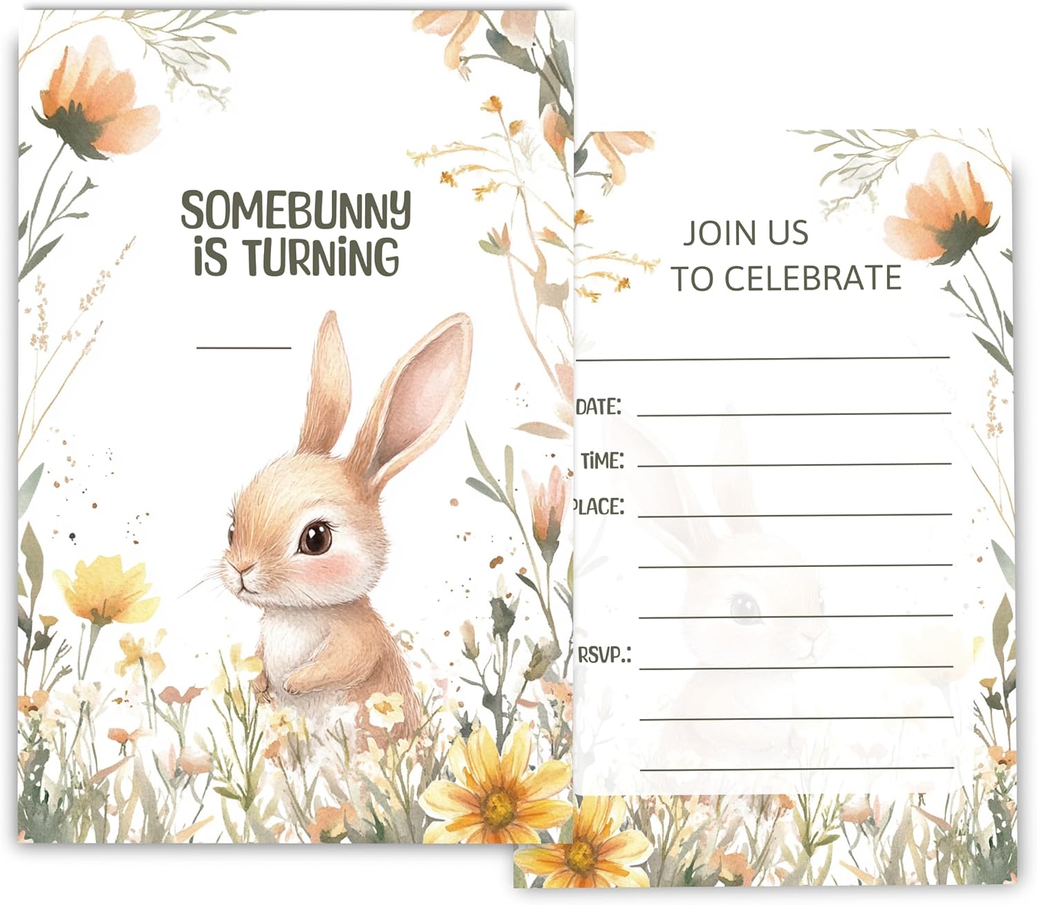 Fablus Birthday Invitations Girls 4x6 Inches 30 Sets with Envelopes