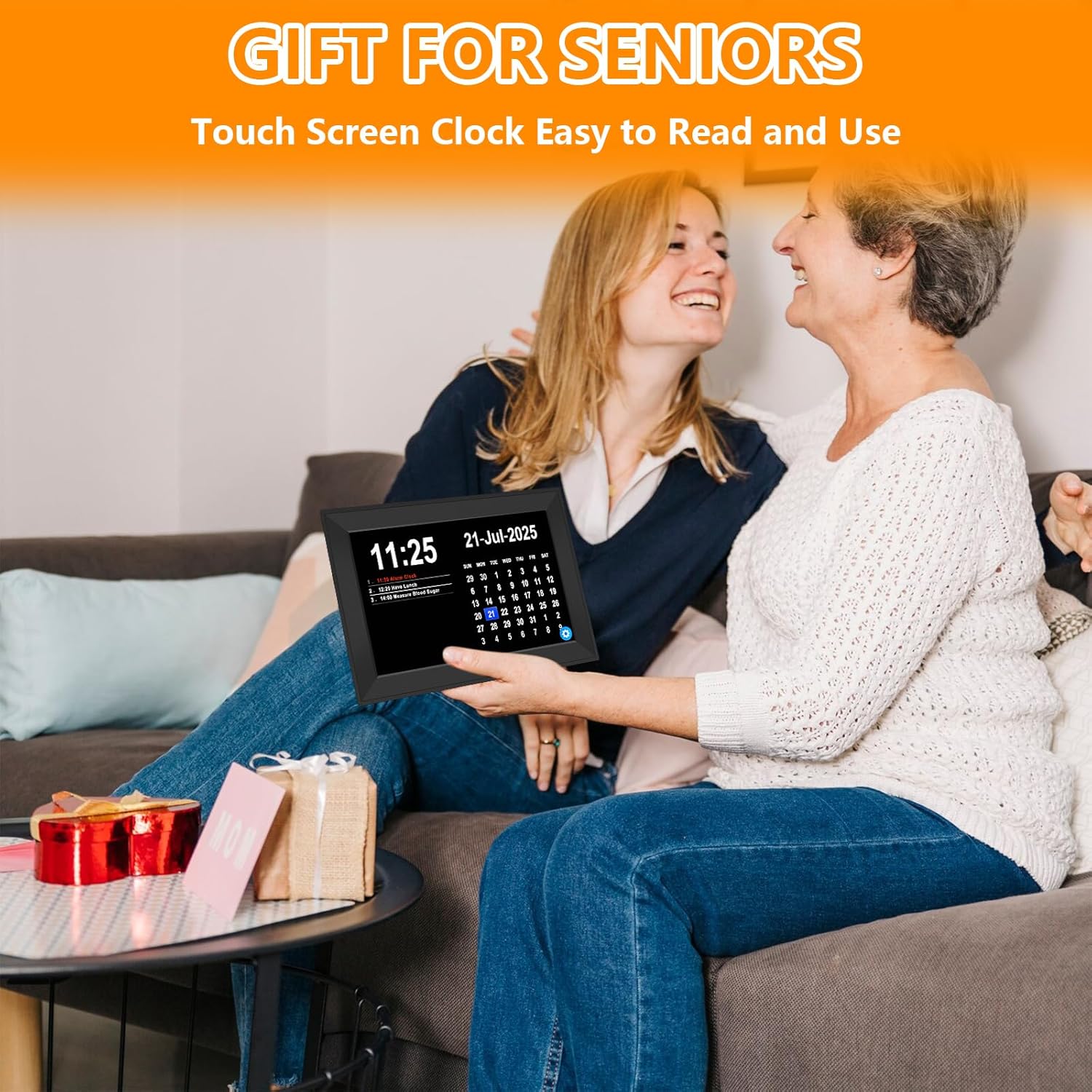 101 Touchscreen Digital Clock with 64 Alarms for Seniors