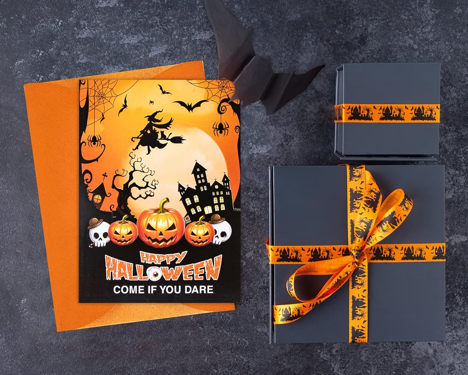 XJF Halloween Party Invitation Cards for Kids 5x7 12pcs with Envelopes