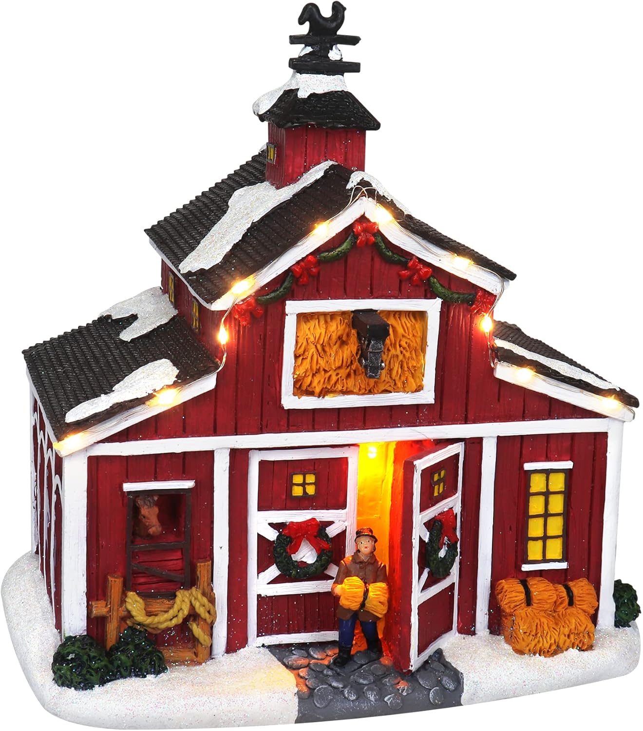 Christmas Village Farm Country Barn Collectible