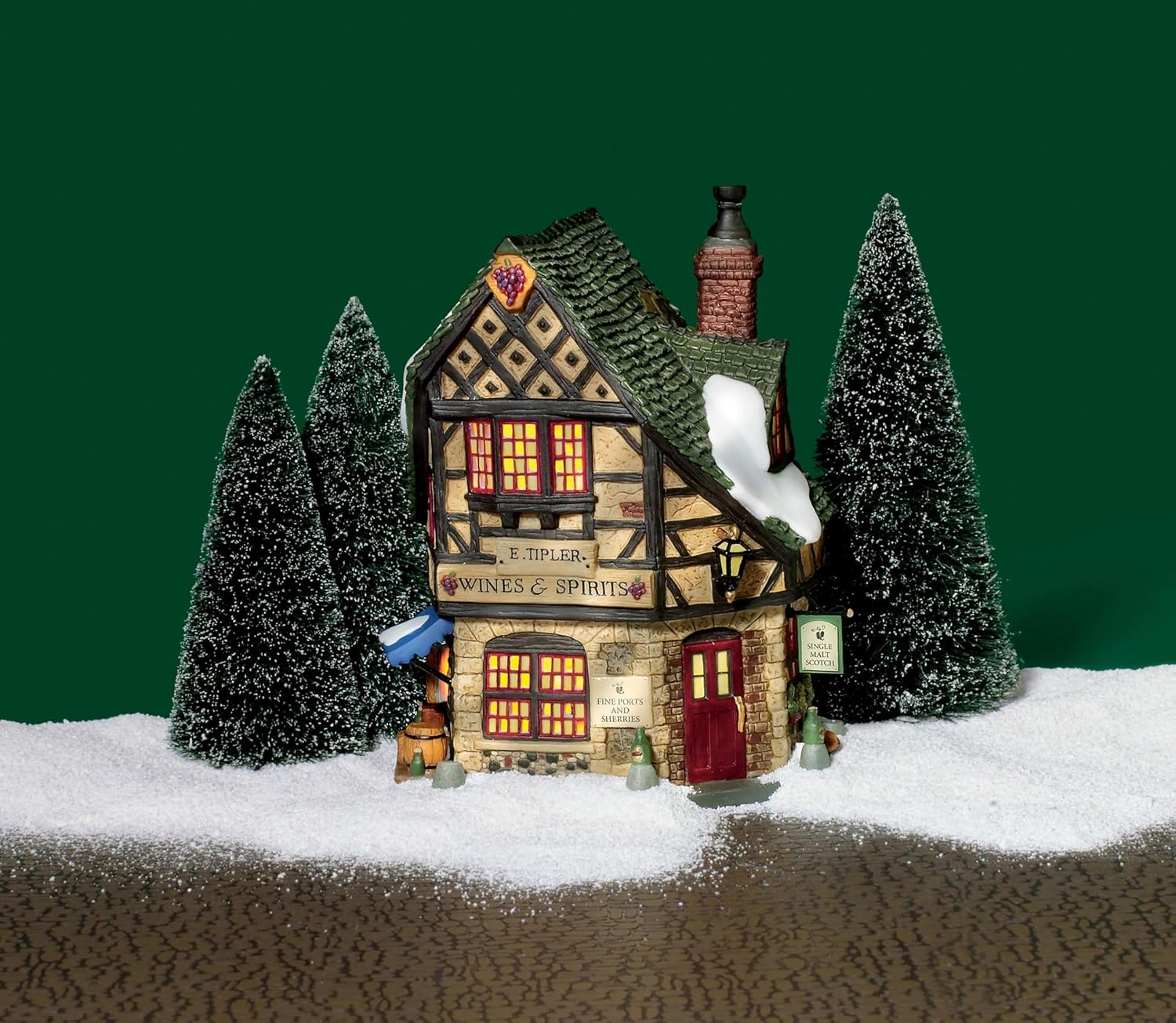 Department 56 Dickens Village Tipler Agent Wine Spirits Building Porcelain