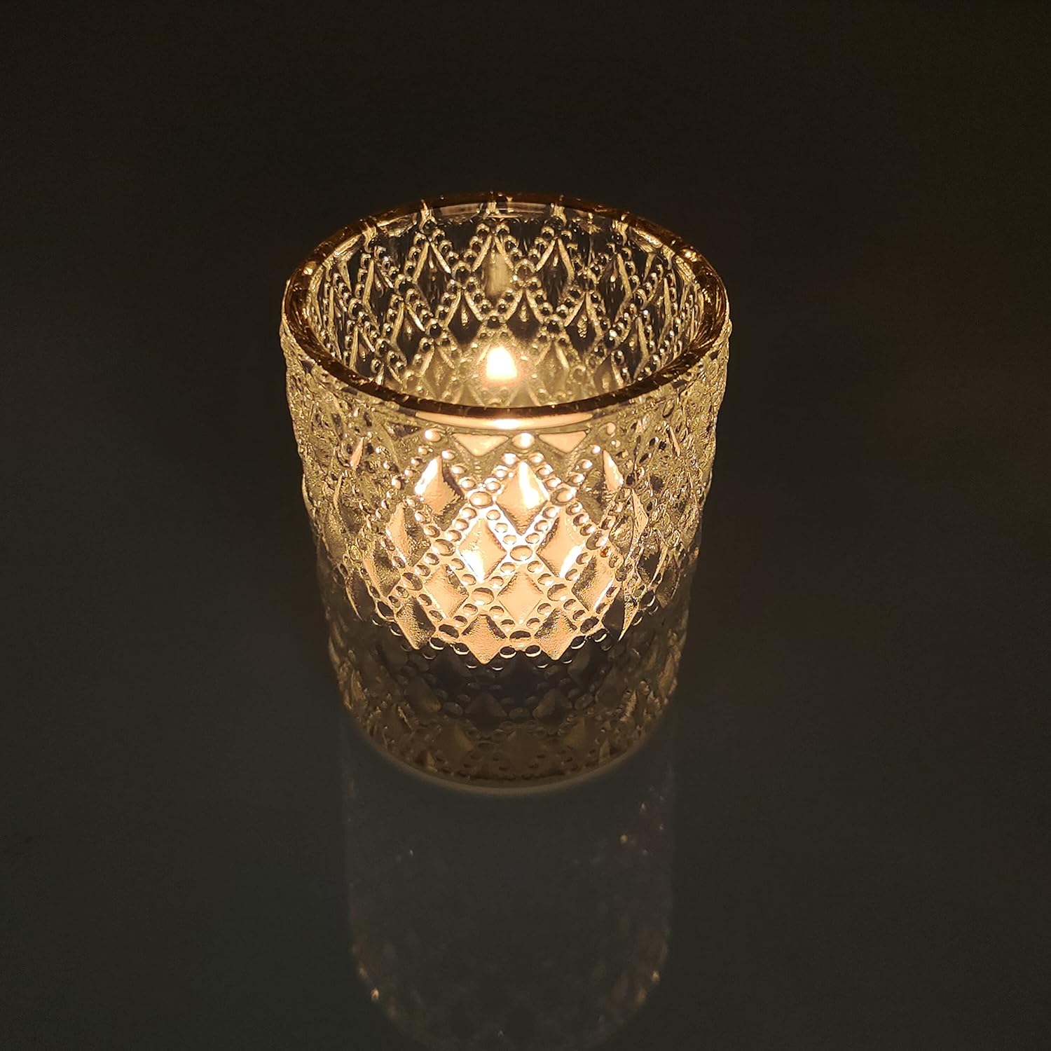 SHMILMH Clear Votive Candle Holders Set of 12