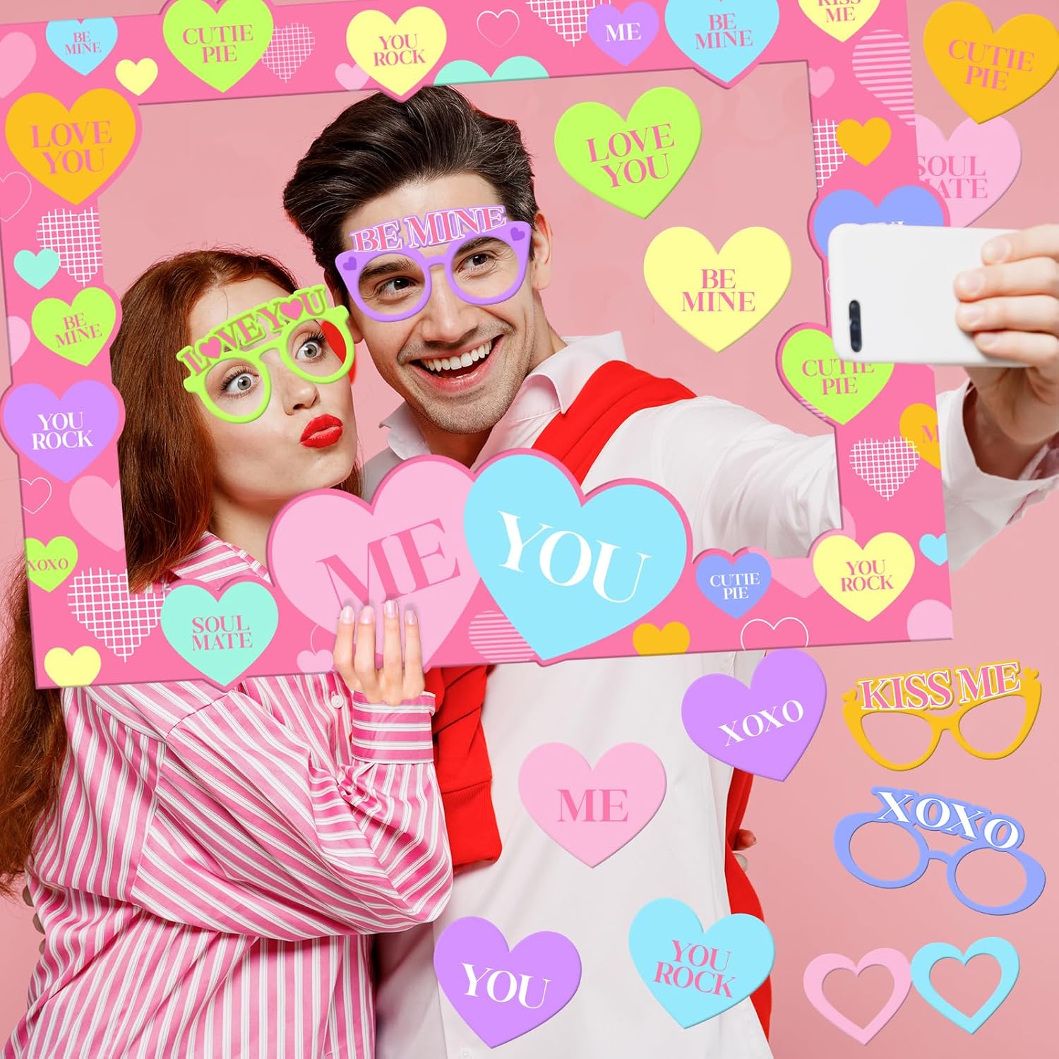 Valentines Day Photo Booth Props Set