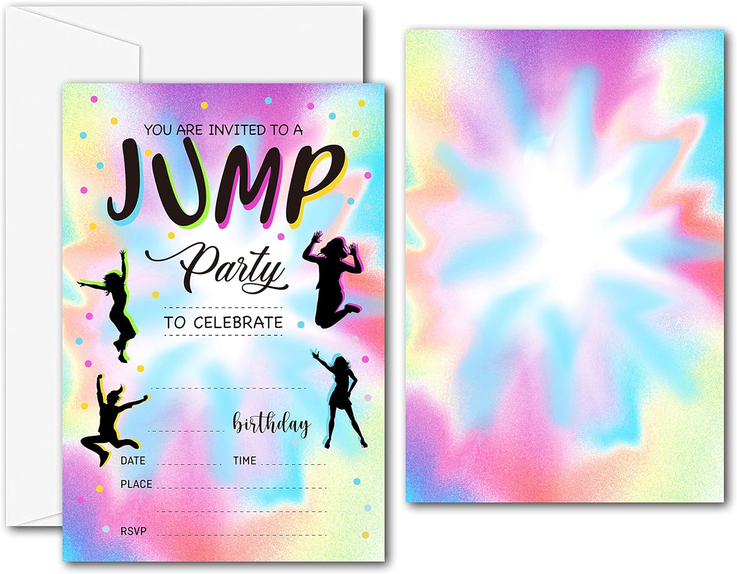 Trampoline Jump Birthday Party Invitations 20 Cards With Envelopes