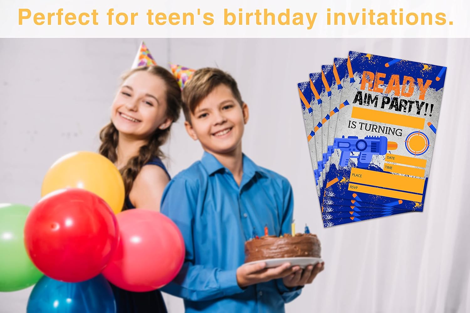 OICPYD Dart Gun Birthday Invitations