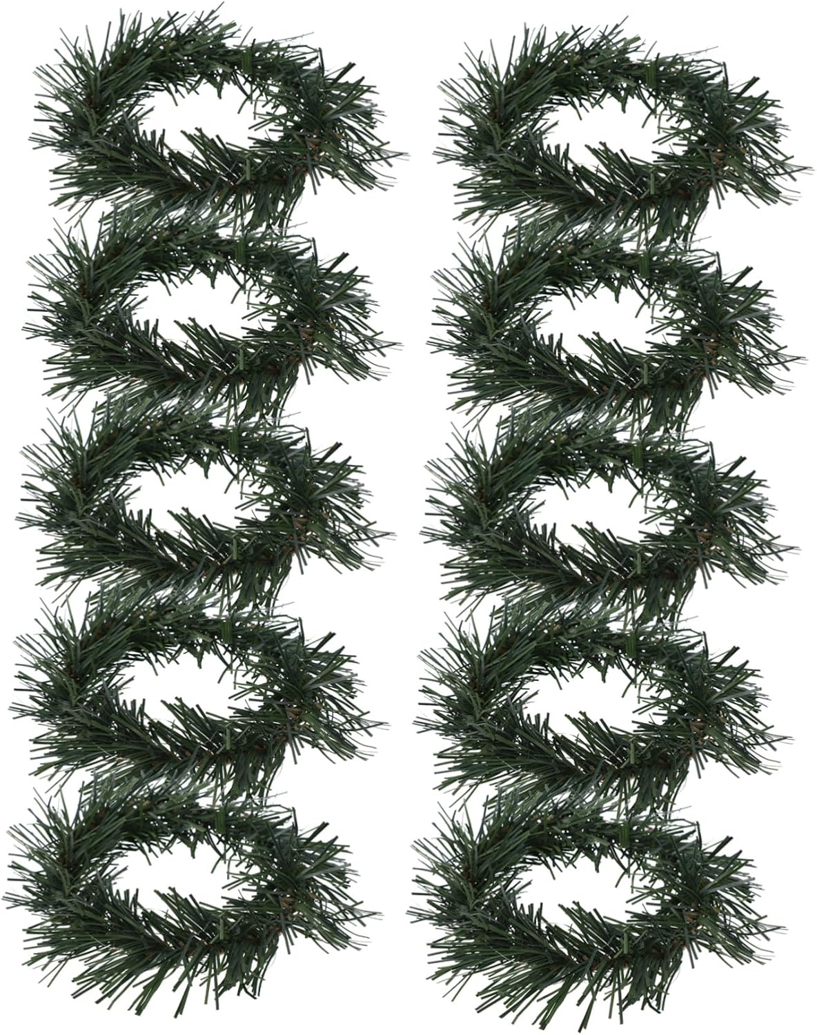 10pcs Artificial Pine Candle Wreaths for Christmas Decorations