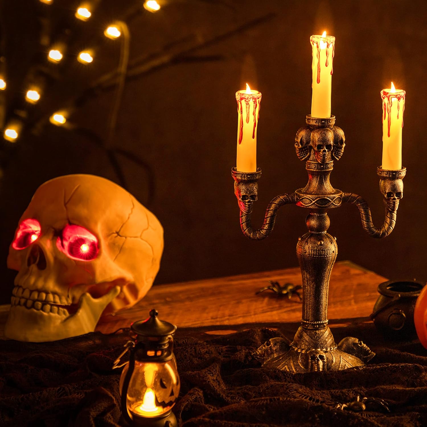 JOYIN 2 Pcs LED Candelabra Halloween Decorations