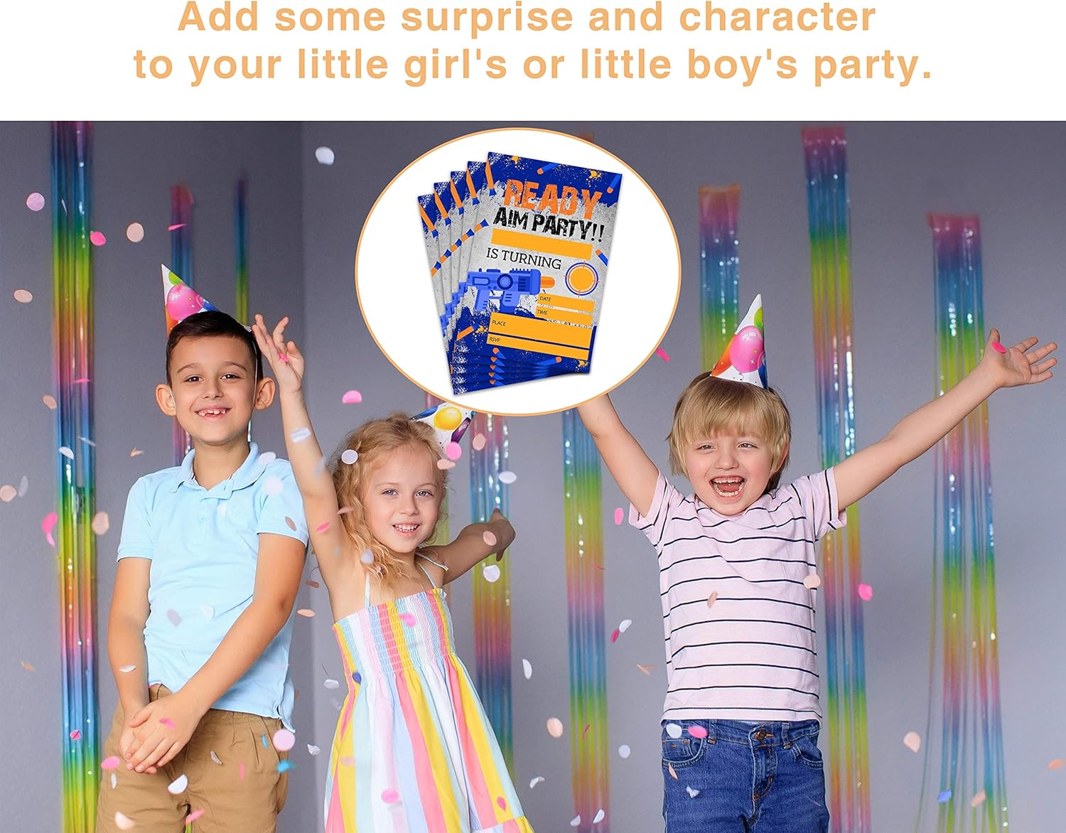 OICPYD Dart Gun Birthday Invitations