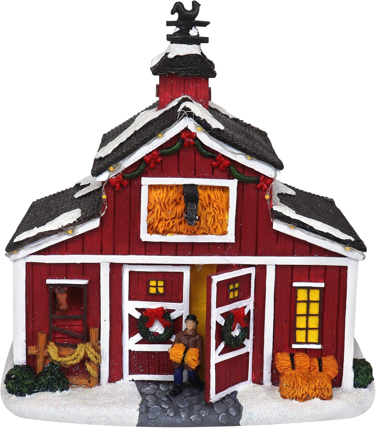 Christmas Village Farm Country Barn Collectible