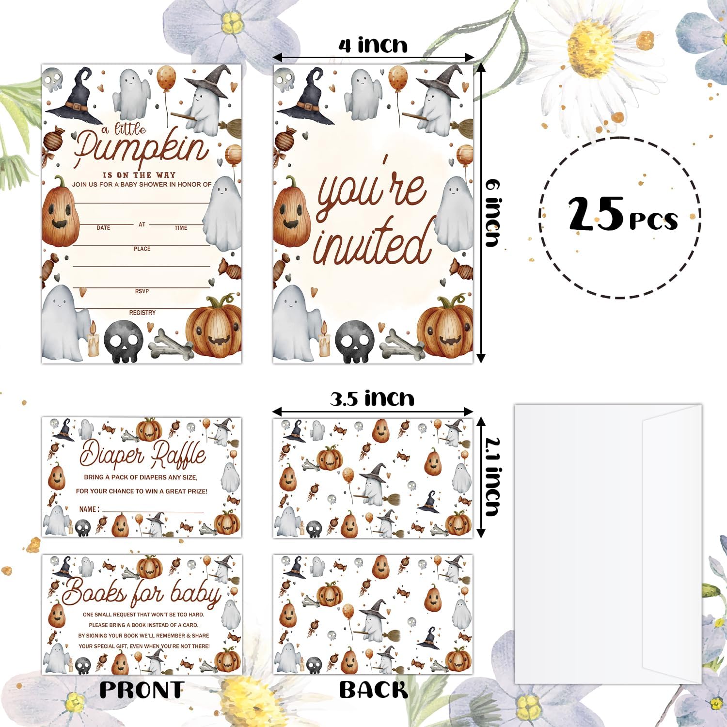 Deluxe Baby Shower Invitations 25 Set Halloween Party Invites
